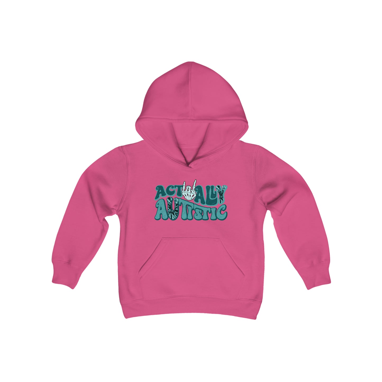 actually autistic Youth Heavy Blend Hooded Sweatshirt