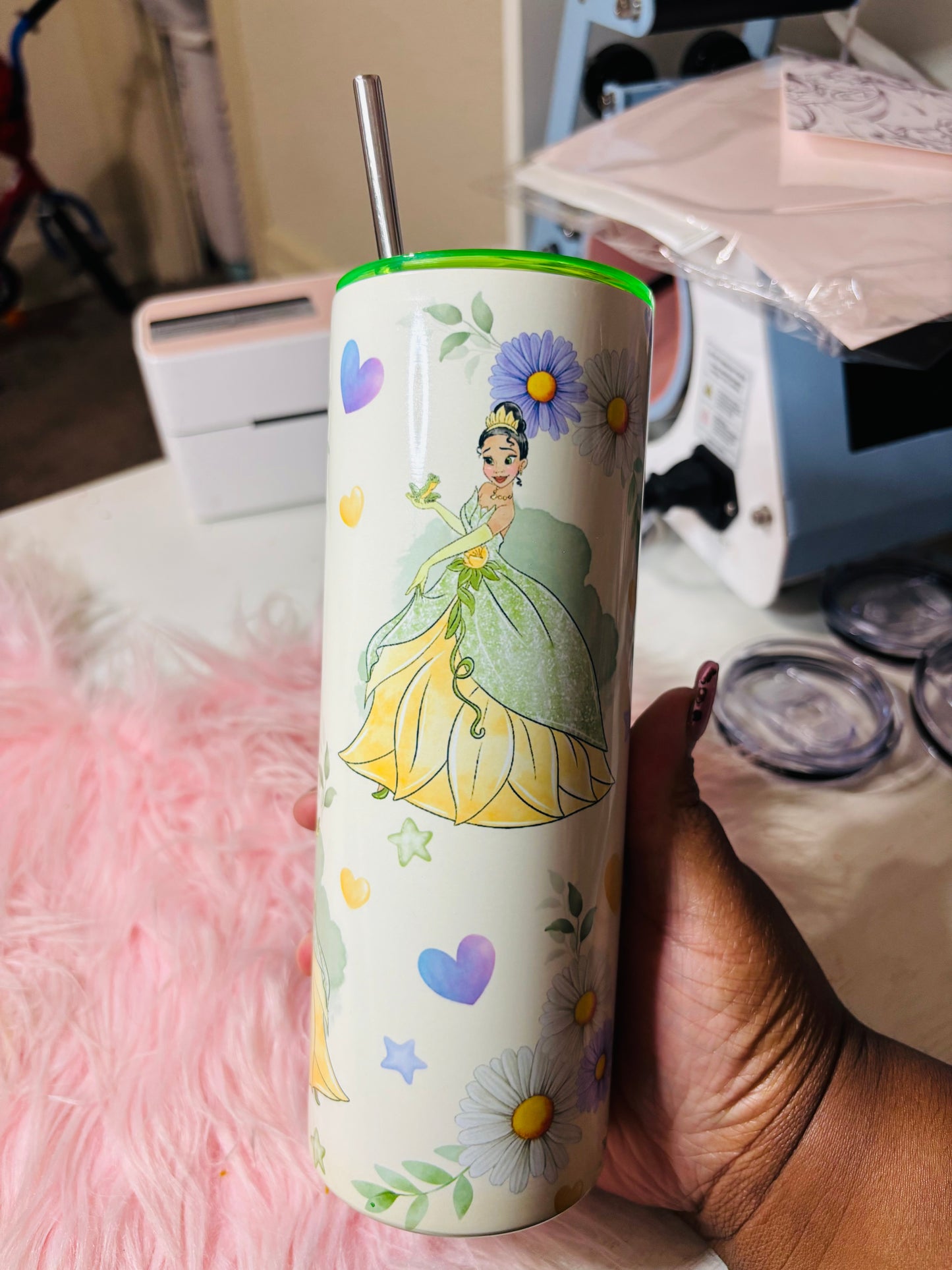 Princess t and flowers 20oz tumbler