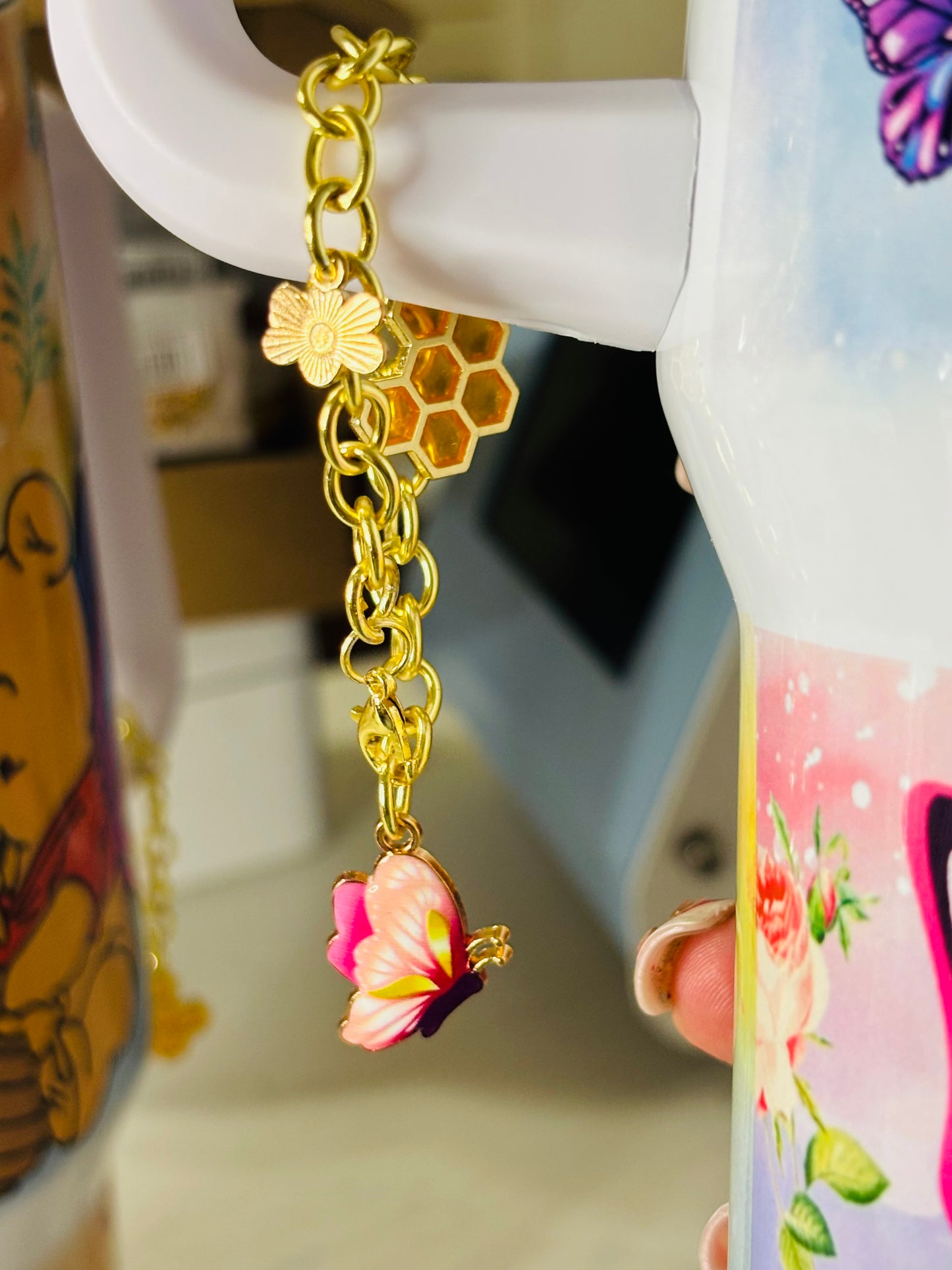 Butterfly Pooh and friends 40oz tumbler