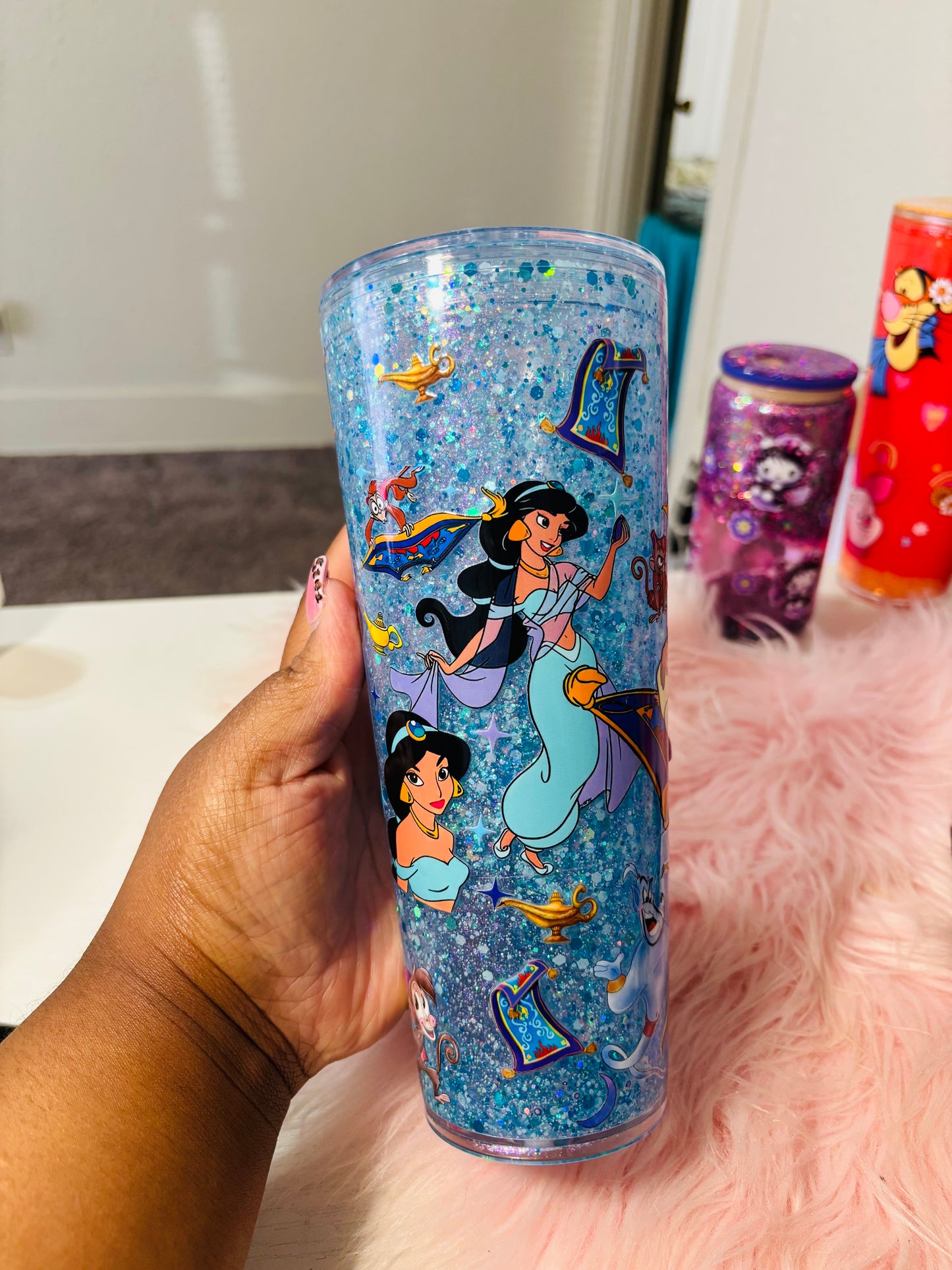 Jasmine and Aladdin 24oz acrylic tumbler