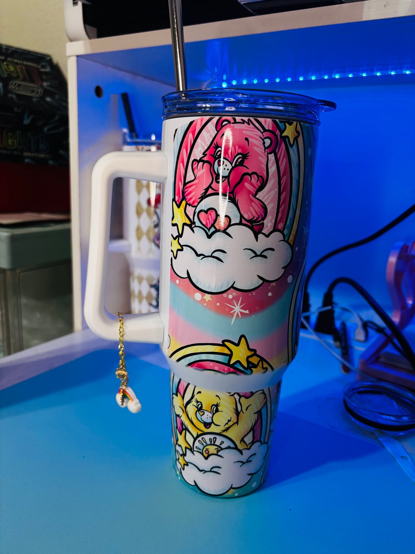 Colorful rainbow bears 40oz tumbler