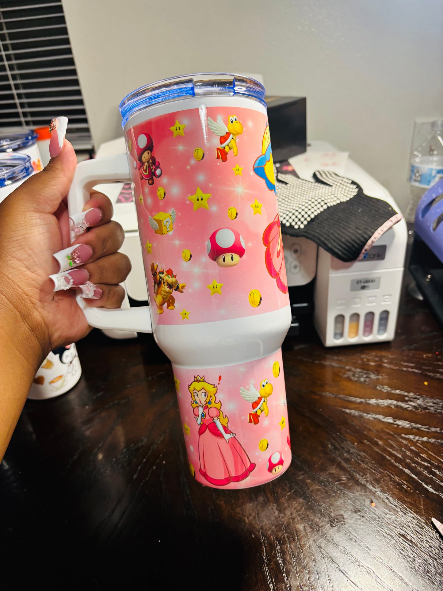 Peach 40oz tumbler