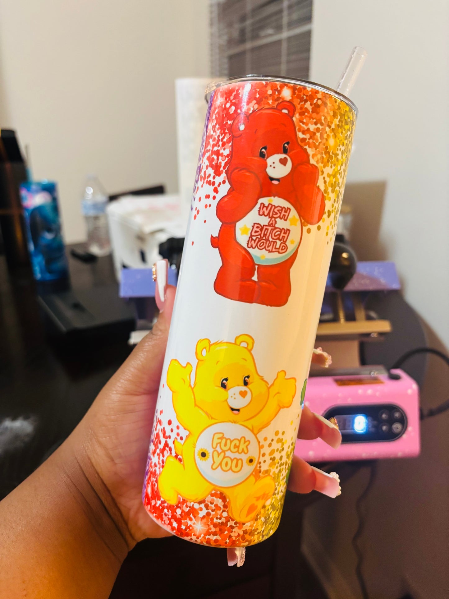 Colorful swear bears 20oz tumbler