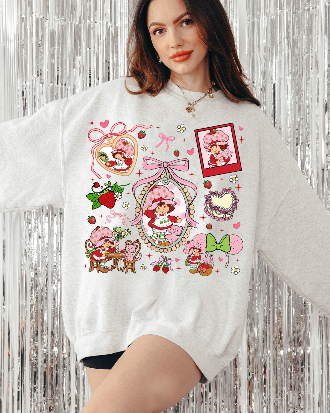 Strawberry shortcake Vintage-Inspired Crewneck