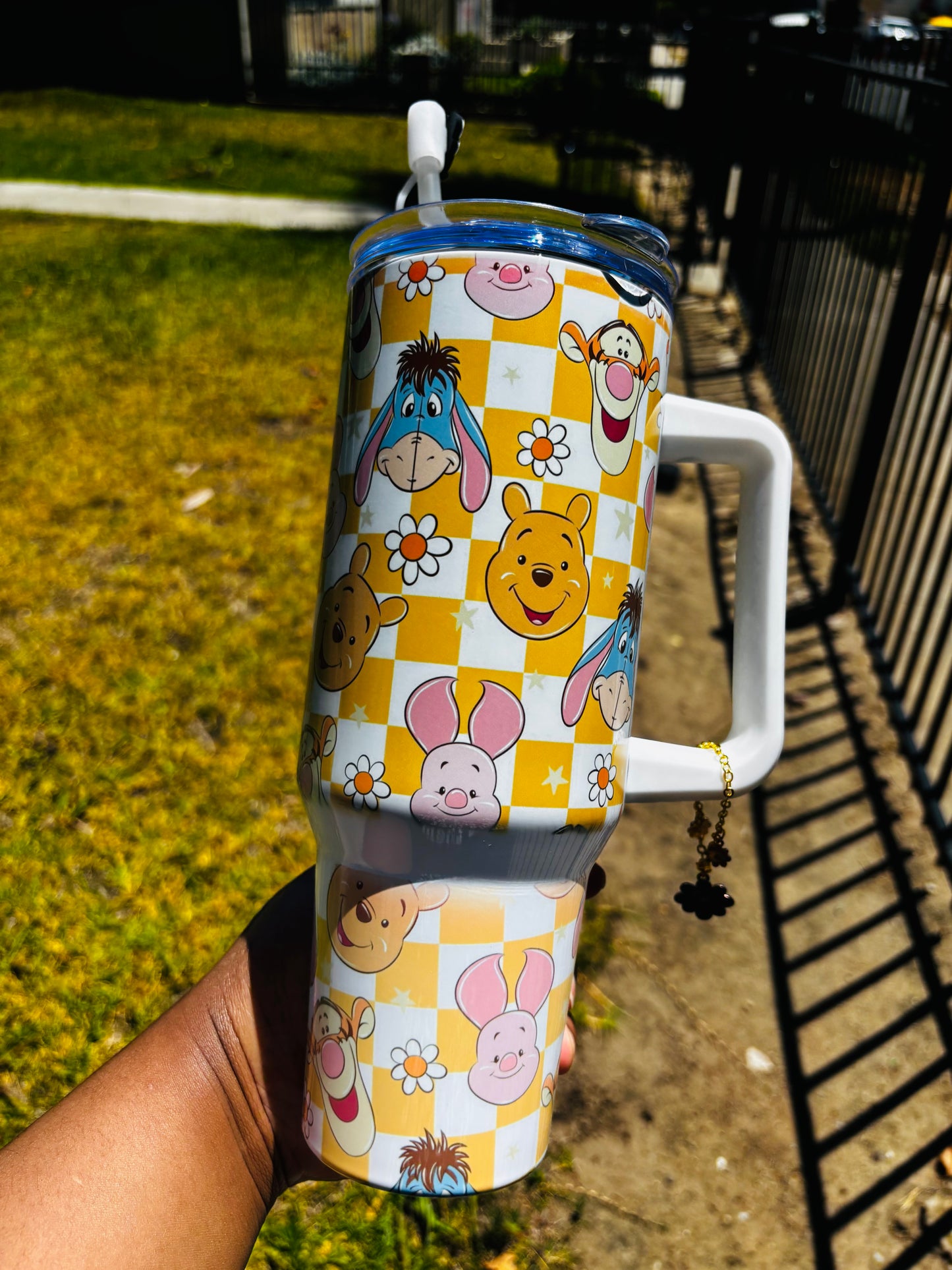 Yellow Pooh and friends 40oz tumbler
