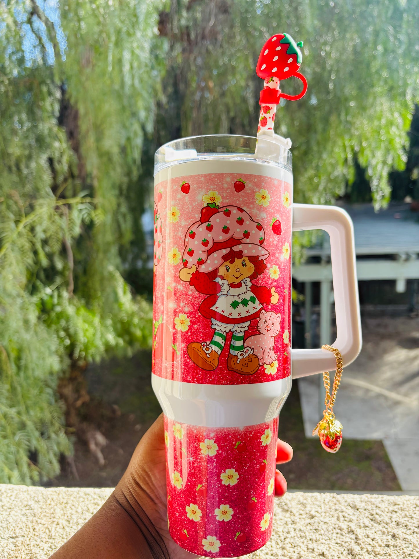 Strawberry shortcake w/accessories add on 40oz tumbler