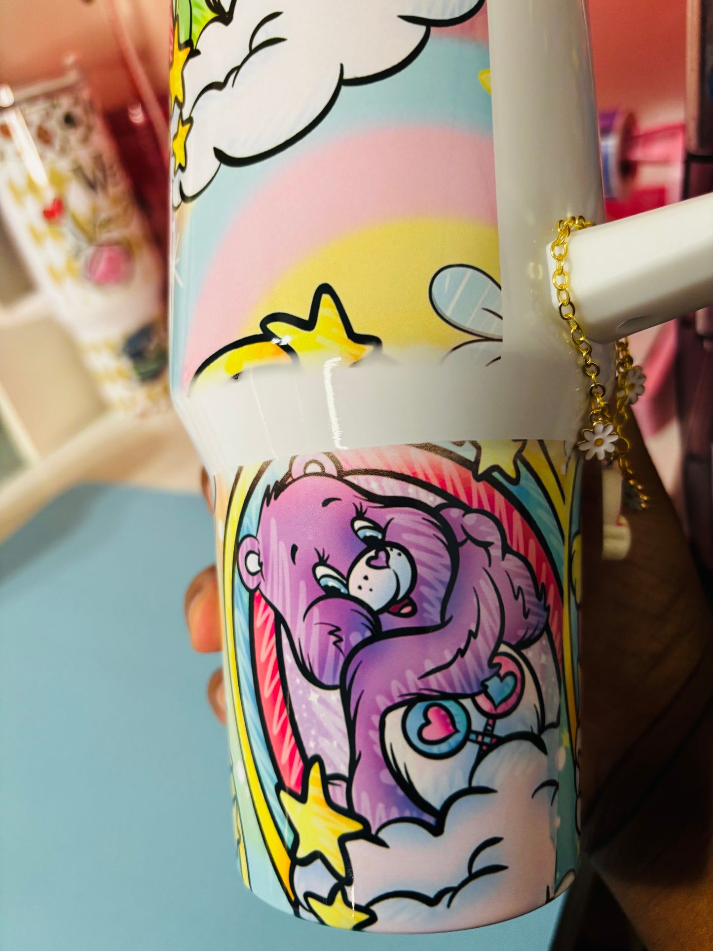 Colorful rainbow bears 40oz tumbler