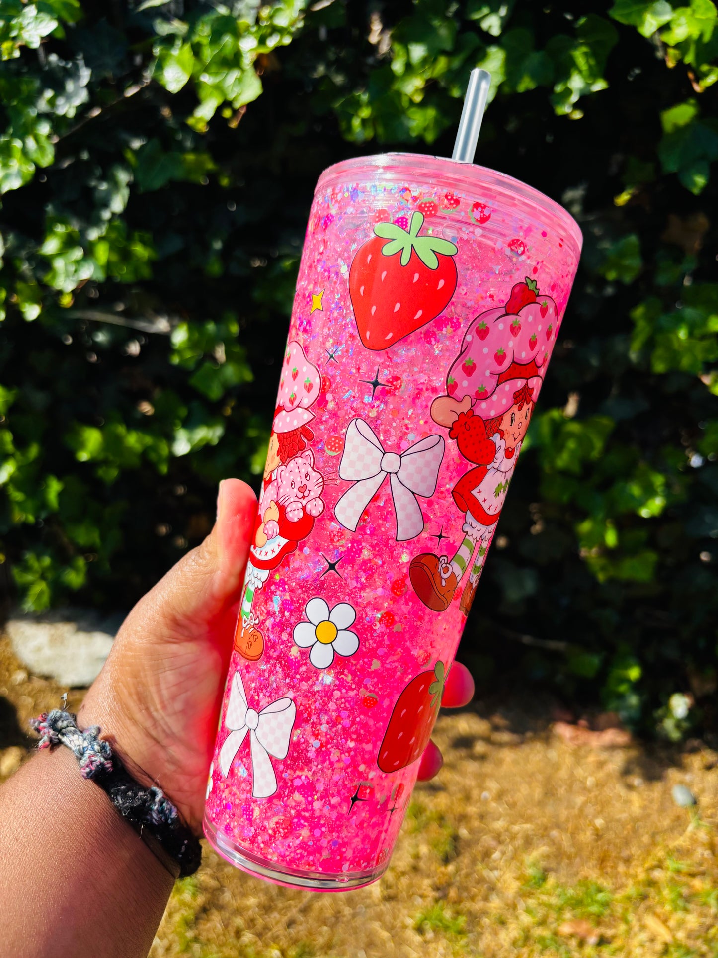 Strawberry girl 24oz acrylic tumbler