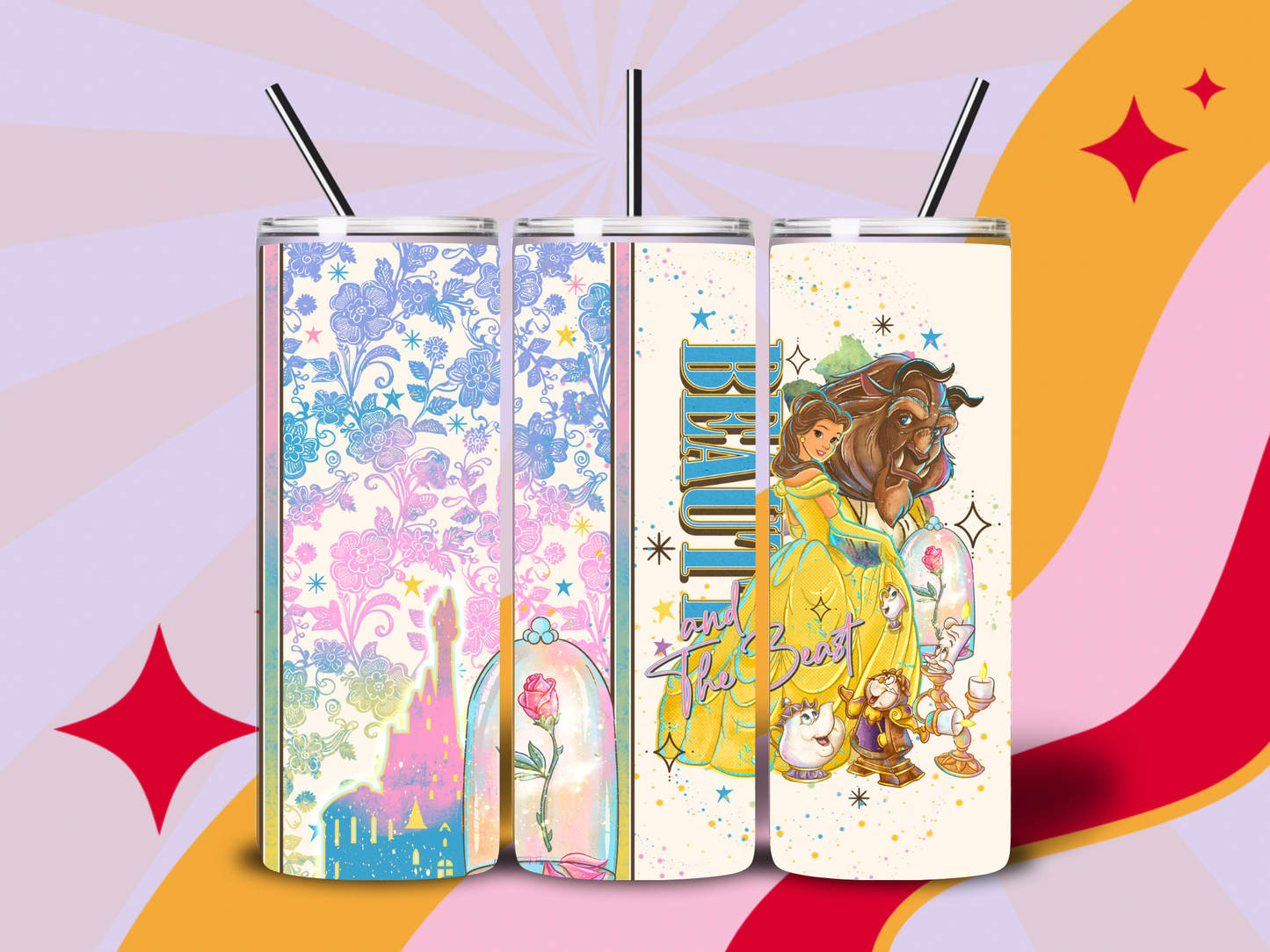 Beauty and the beast 20oz tumbler