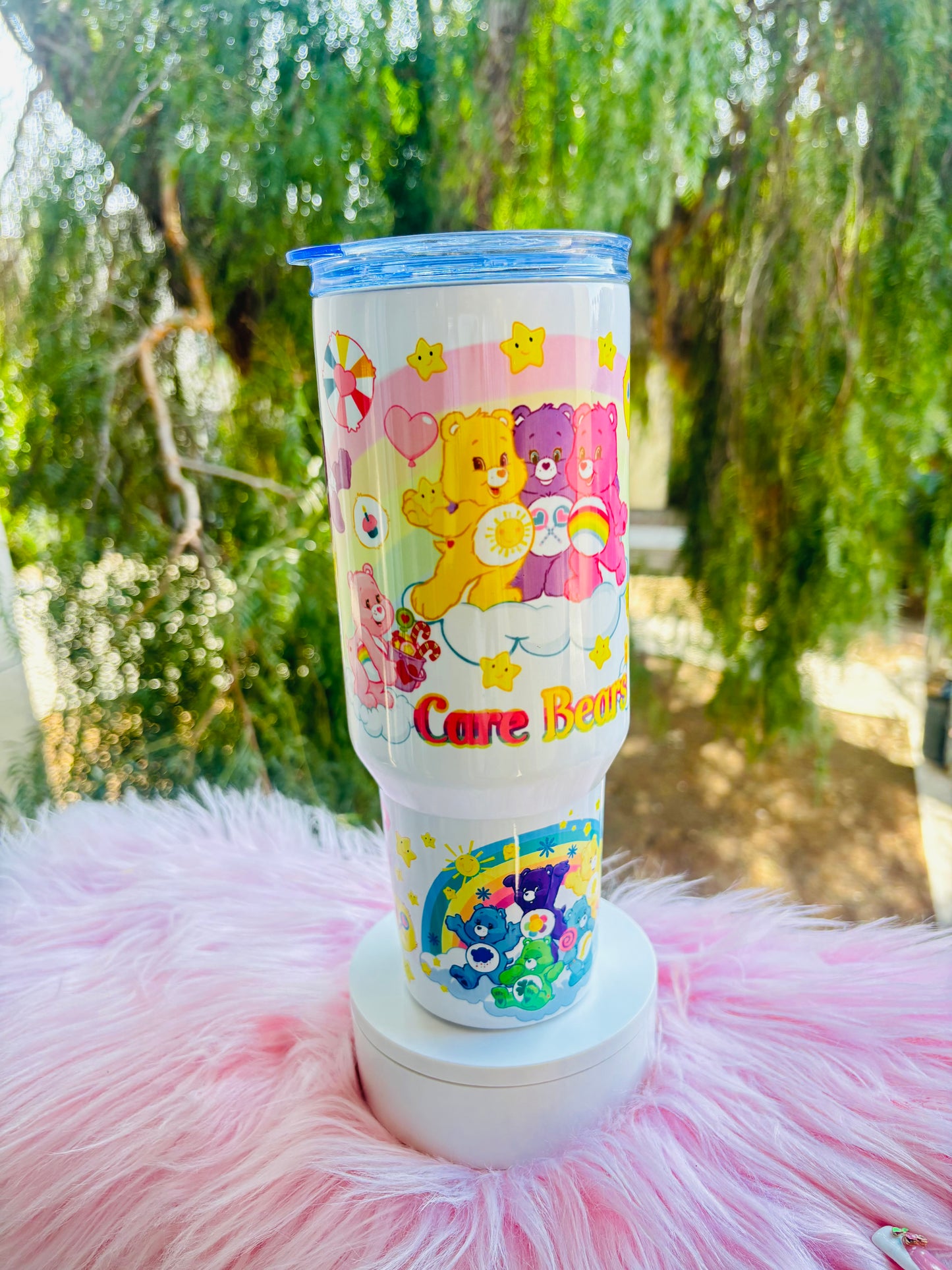 Rainbow Care Bears 40oz tumbler