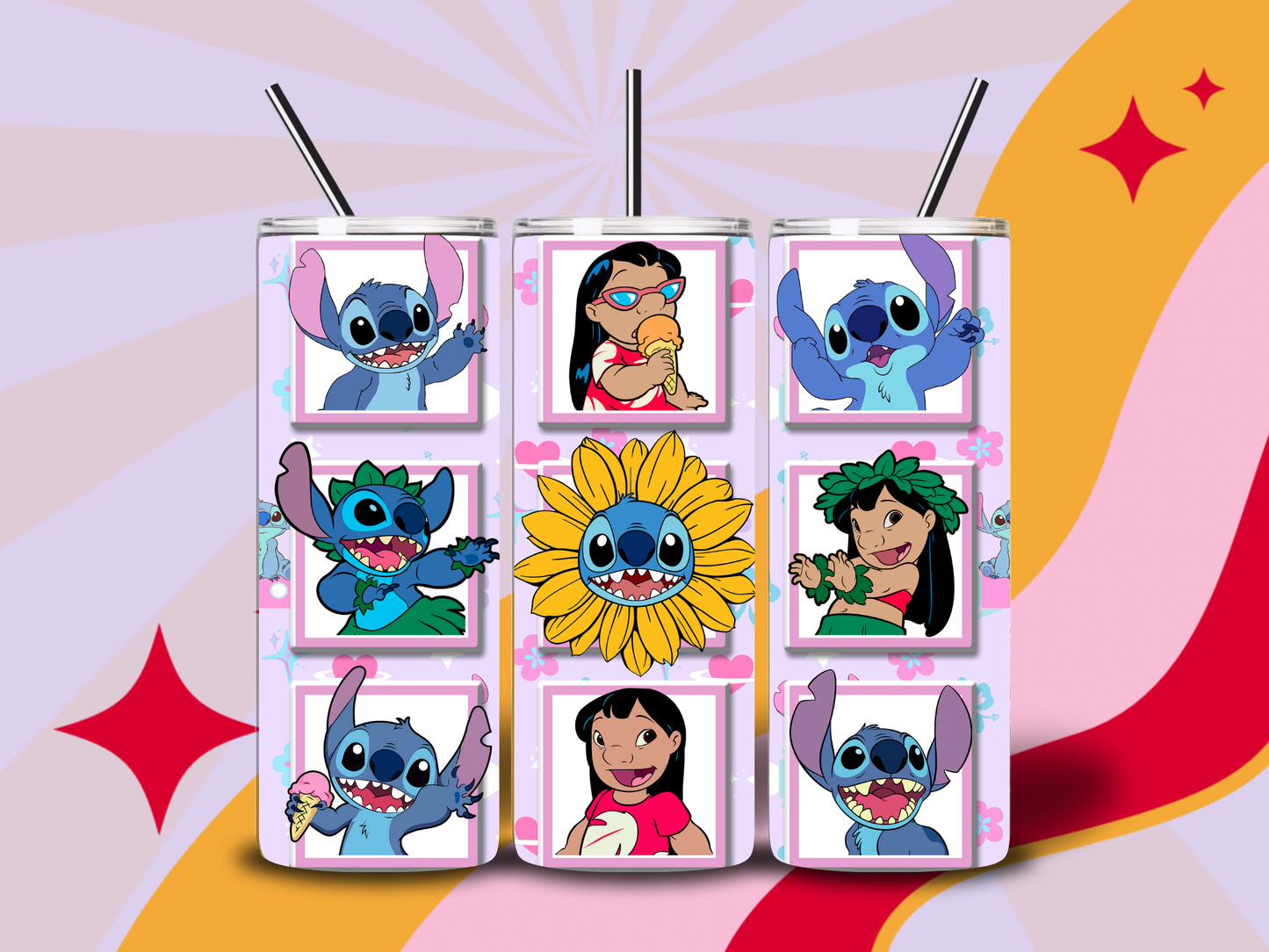 Lilo stitch 20oz sublimation tumbler