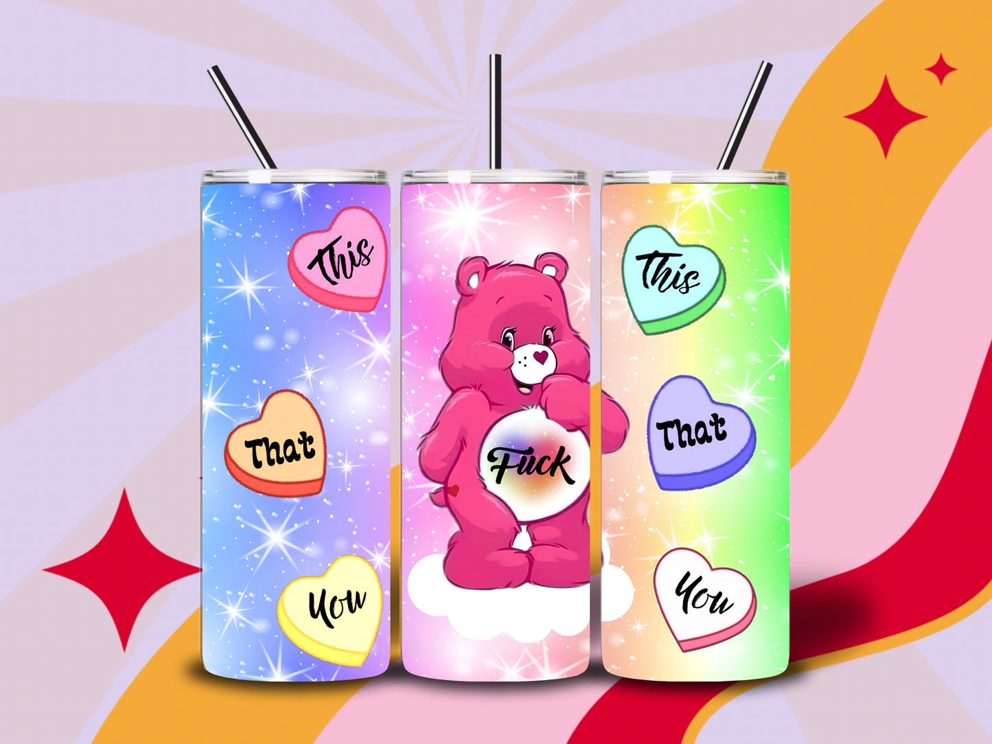 Swear bear 20oz tumbler