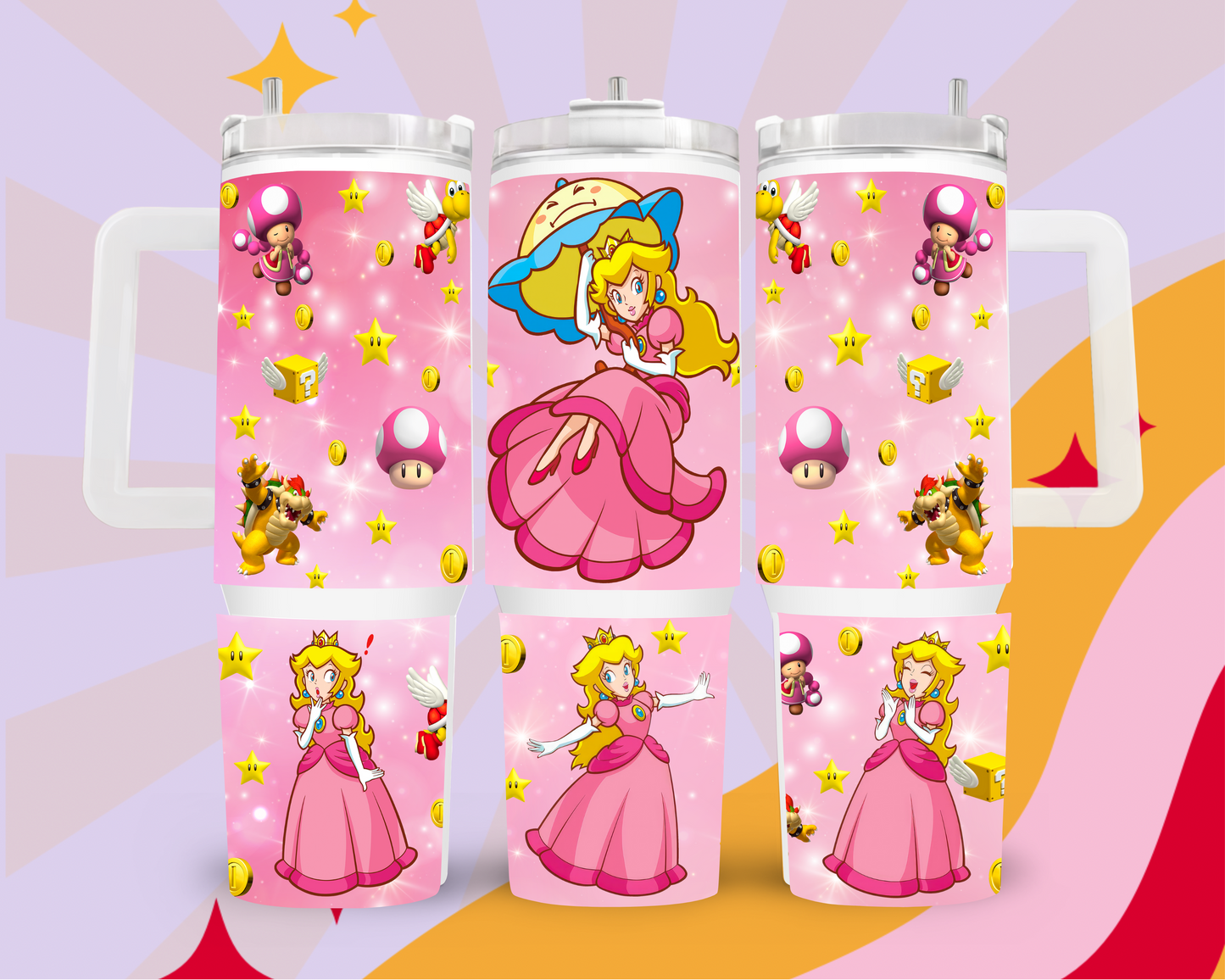 Peach 40oz tumbler