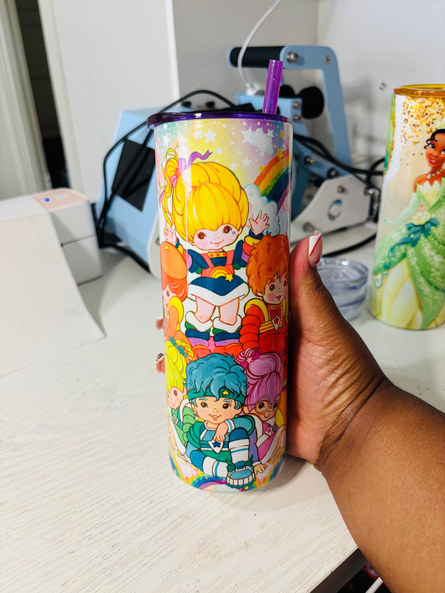 Rainbow and friends 20oz tumbler