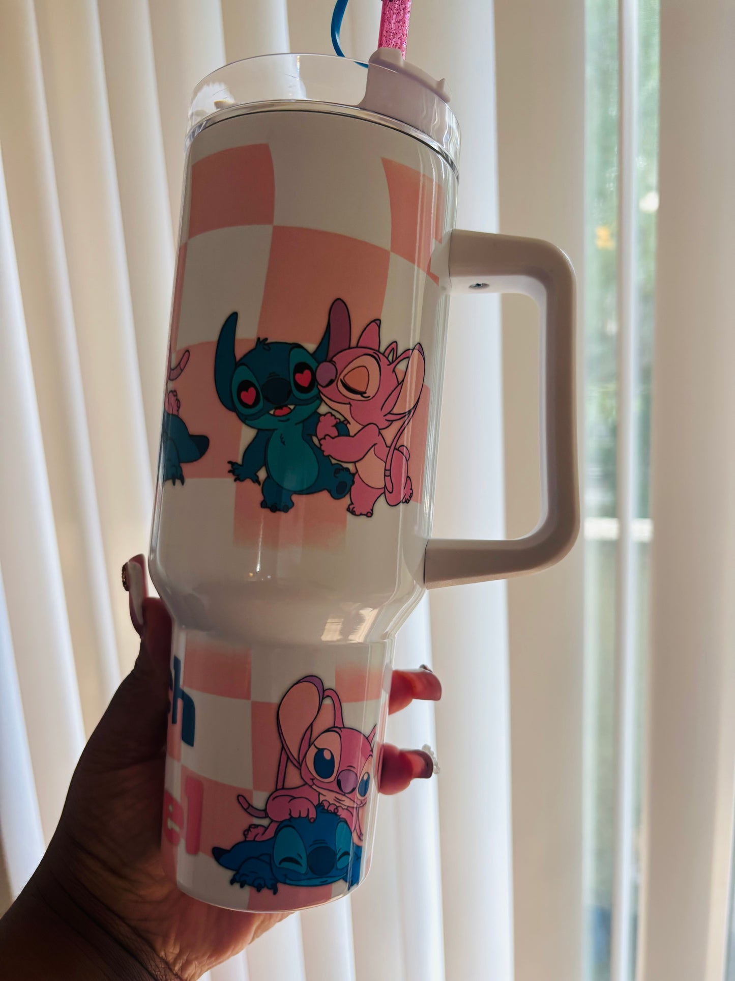 Stitch and angel 40oz tumbler