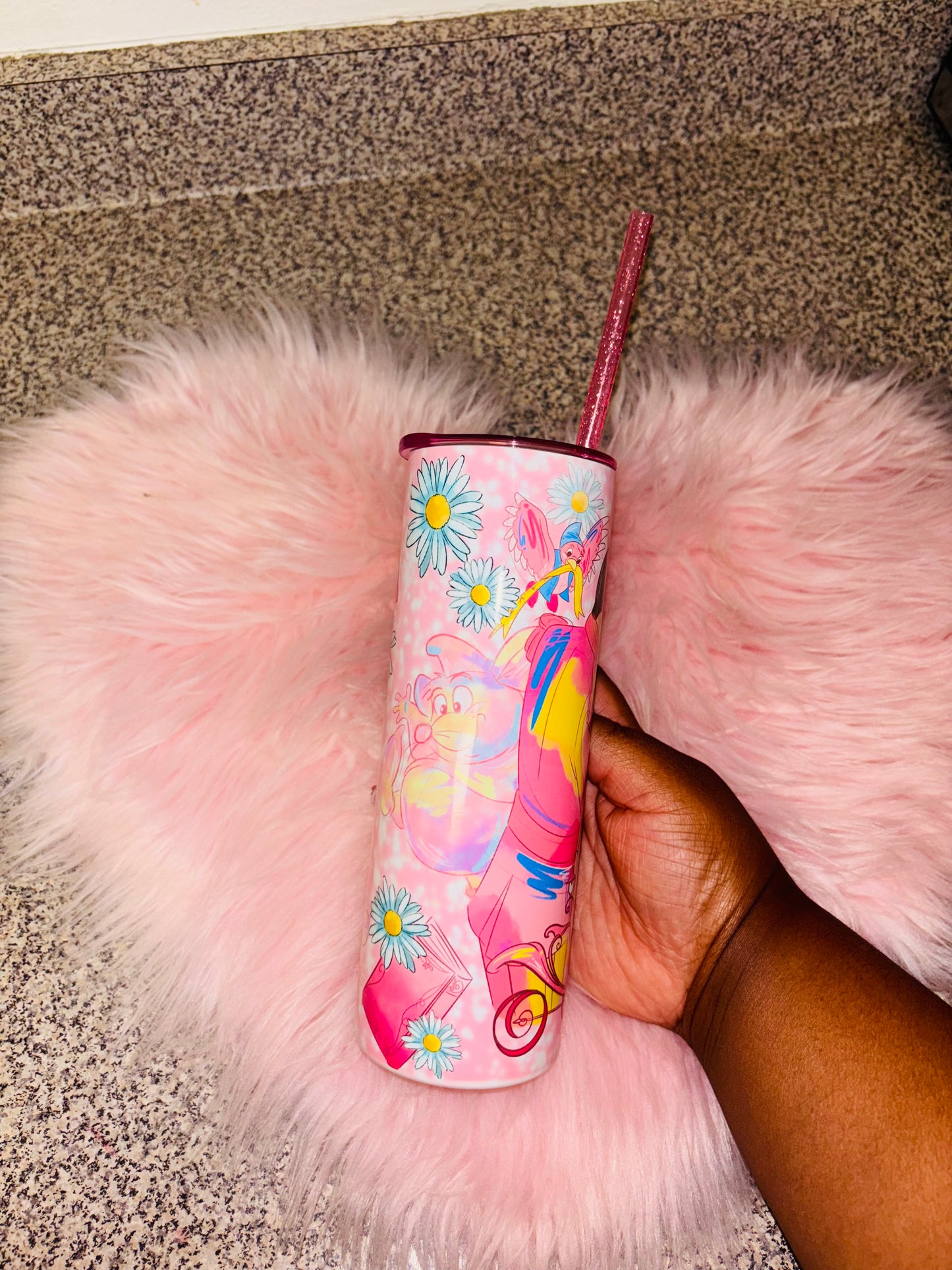 Pink Cinderella 20oz tumbler