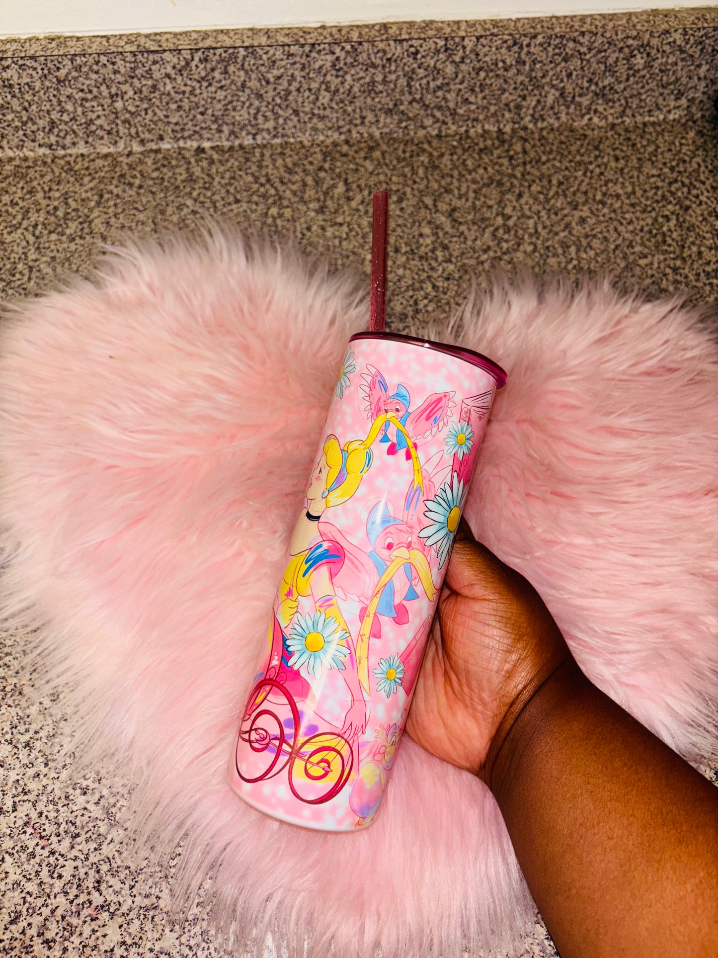 Pink Cinderella 20oz tumbler