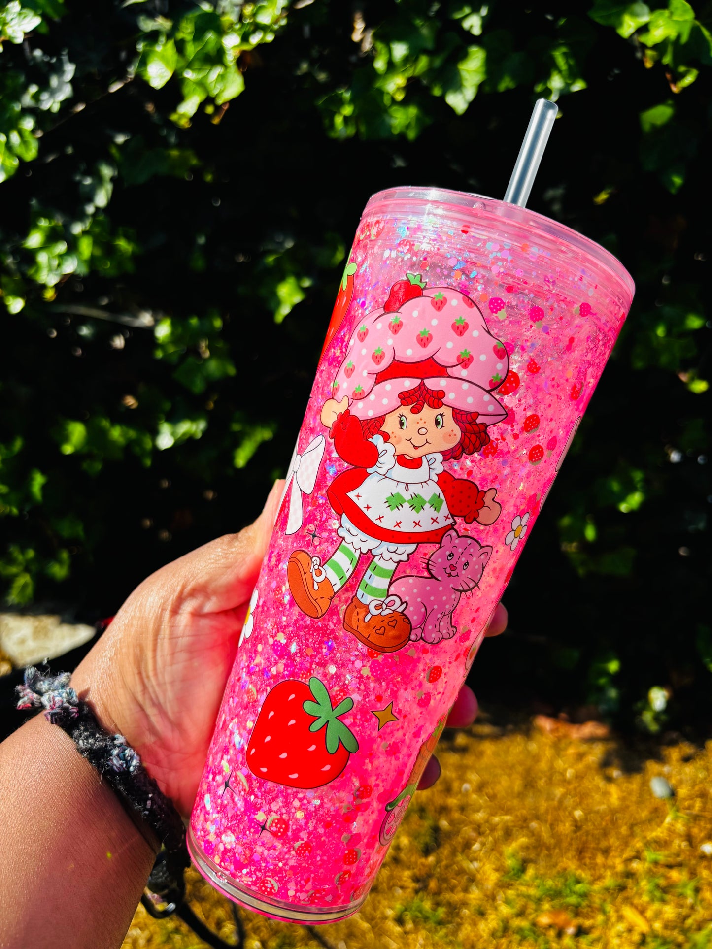 Strawberry girl 24oz acrylic tumbler