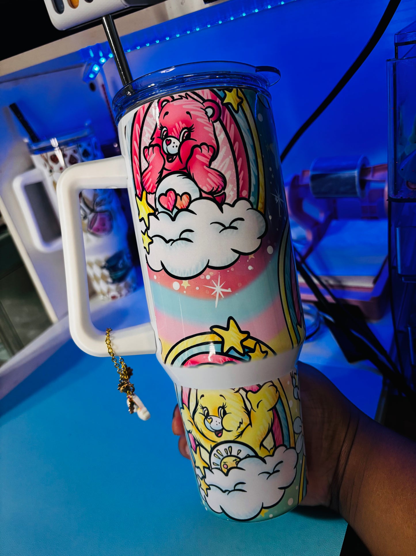 Colorful rainbow bears 40oz tumbler