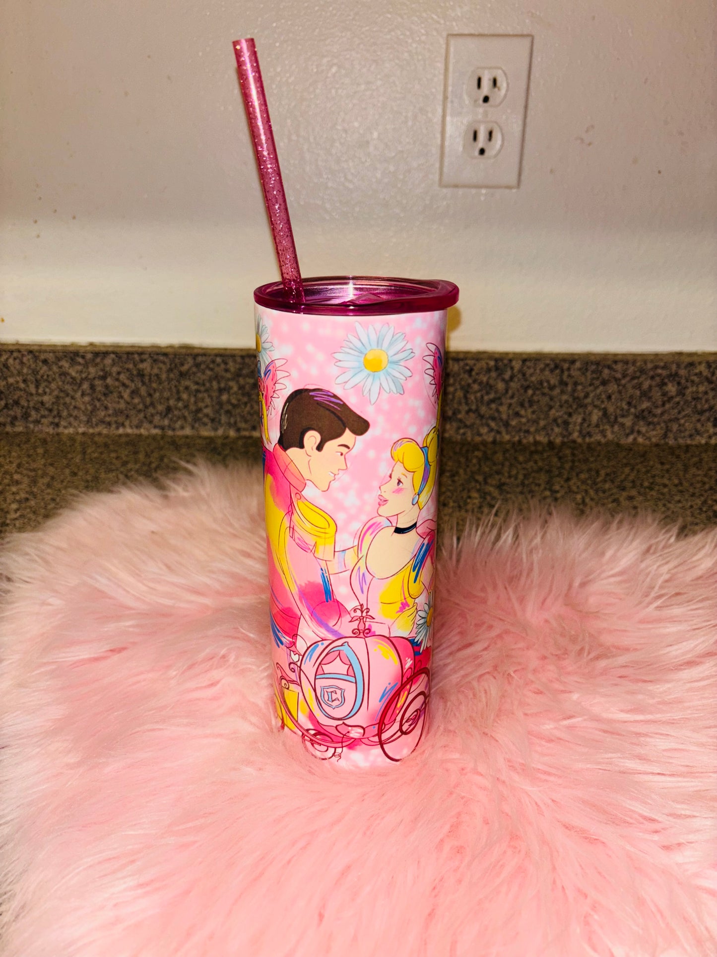Pink Cinderella 20oz tumbler