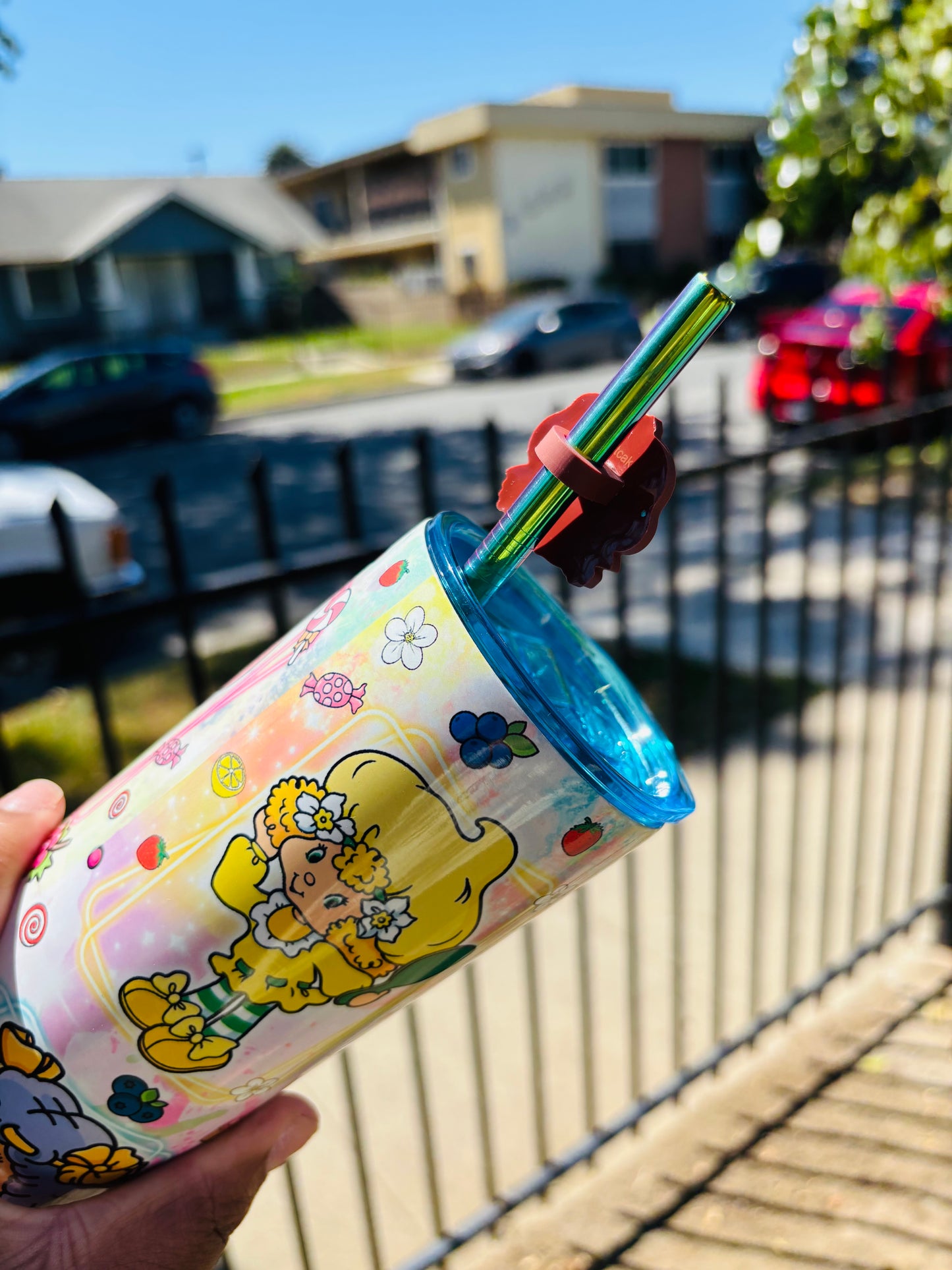 Strawberry friends w/ frames 20oz tumbler