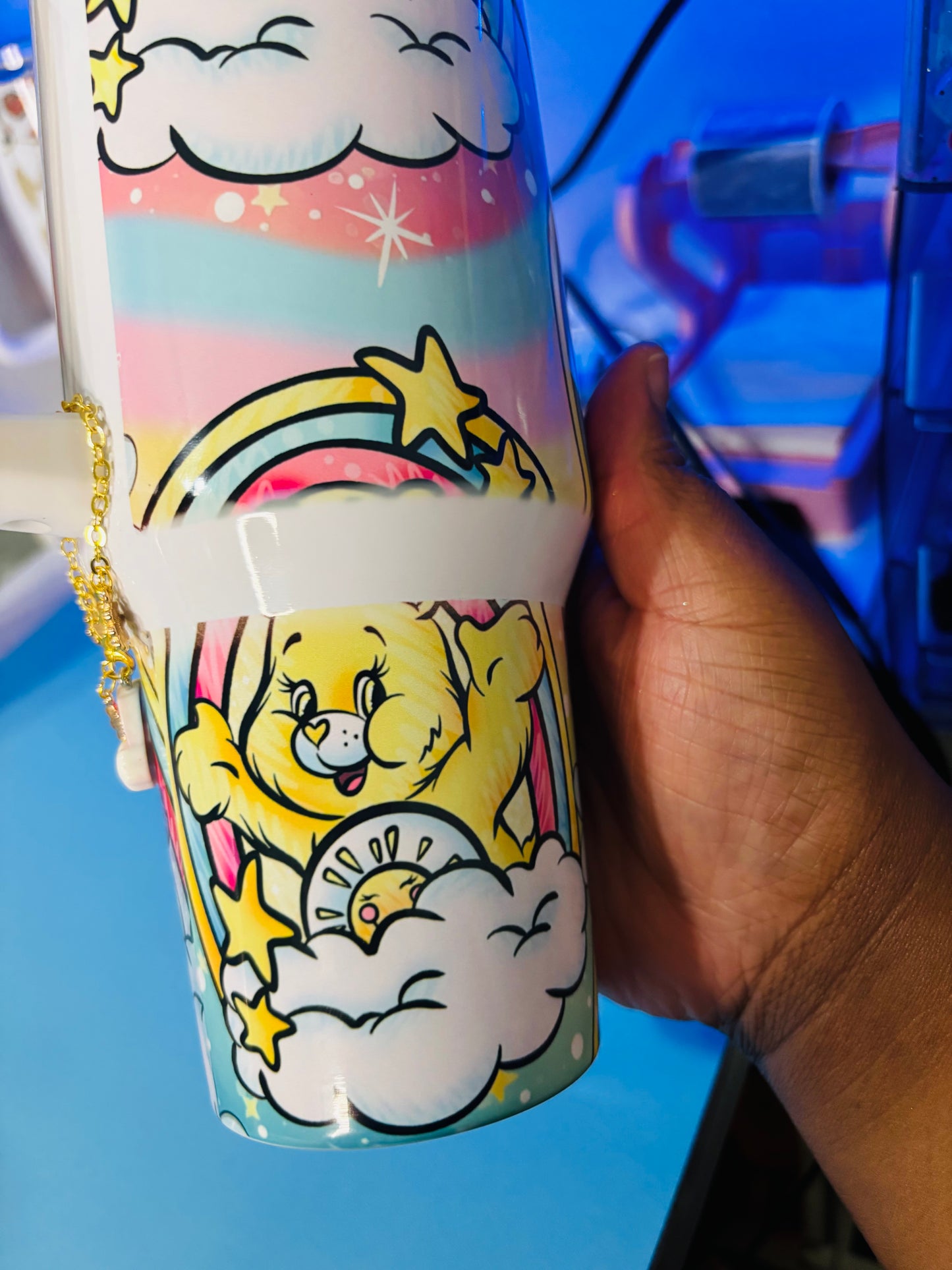 Colorful rainbow bears 40oz tumbler