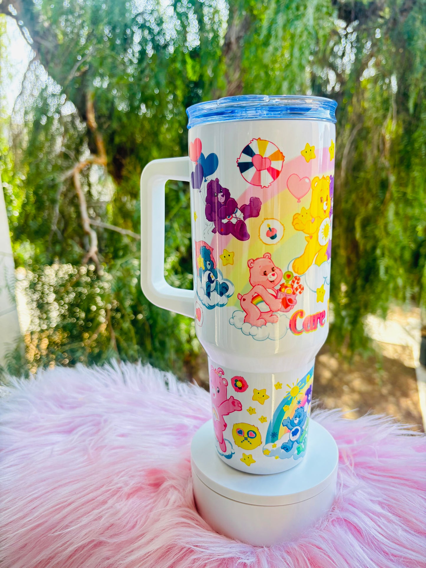 Rainbow Care Bears 40oz tumbler
