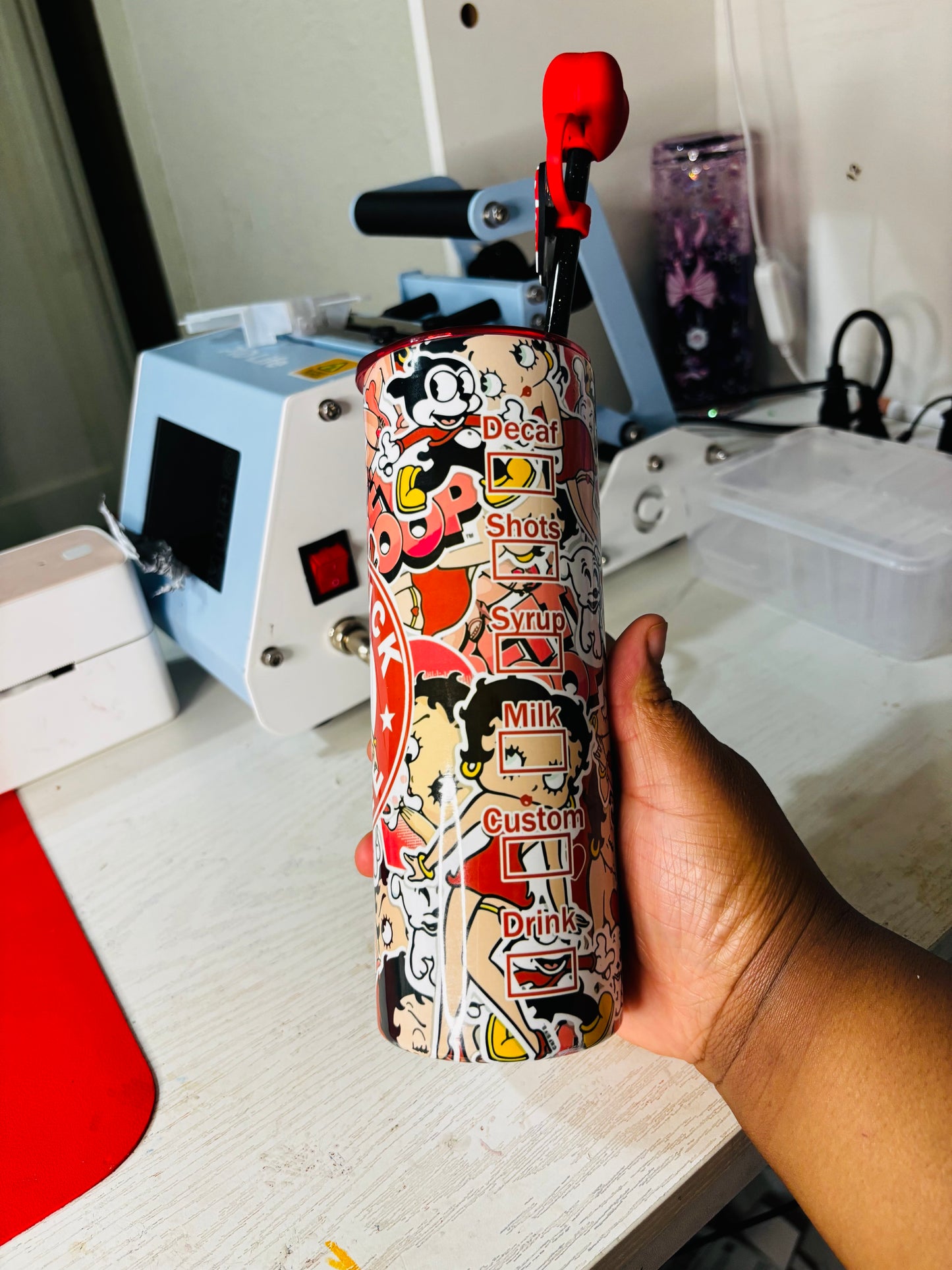 Betty Bop 20oz sublimation tumbler