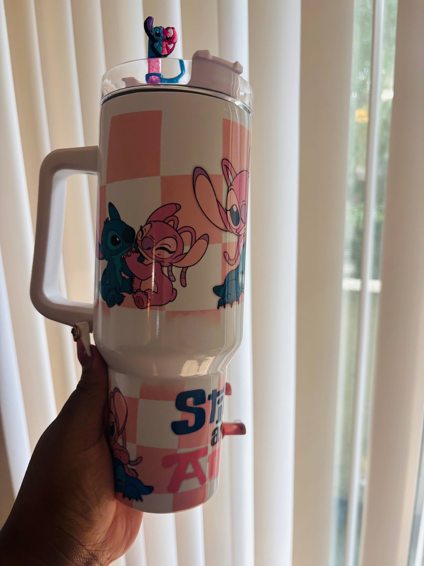Stitch and angel 40oz tumbler