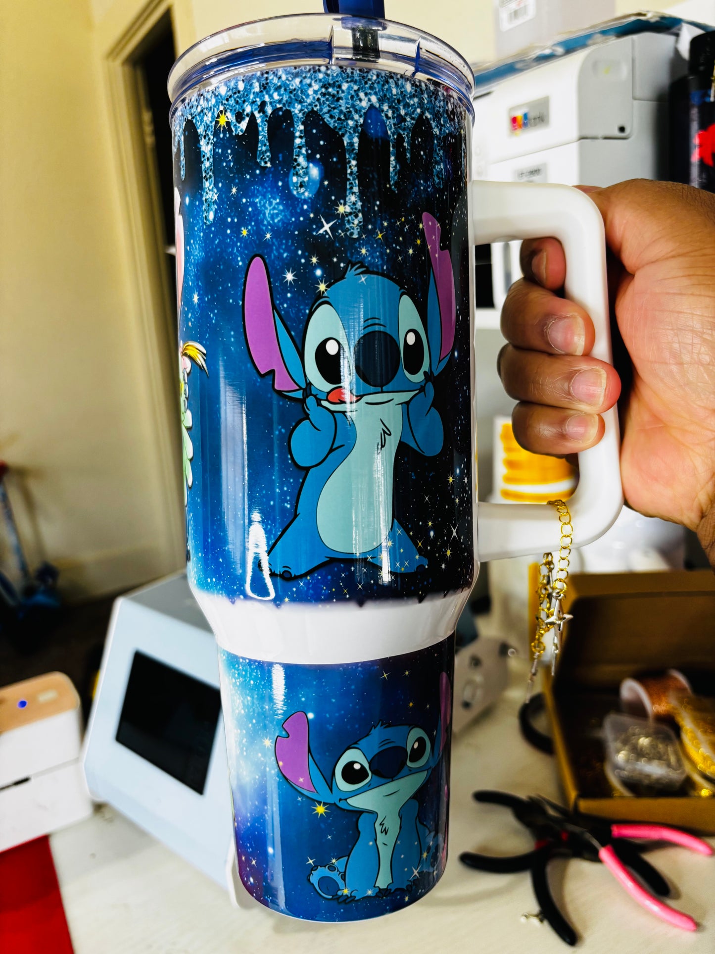 Starry stitch 40oz tumbler