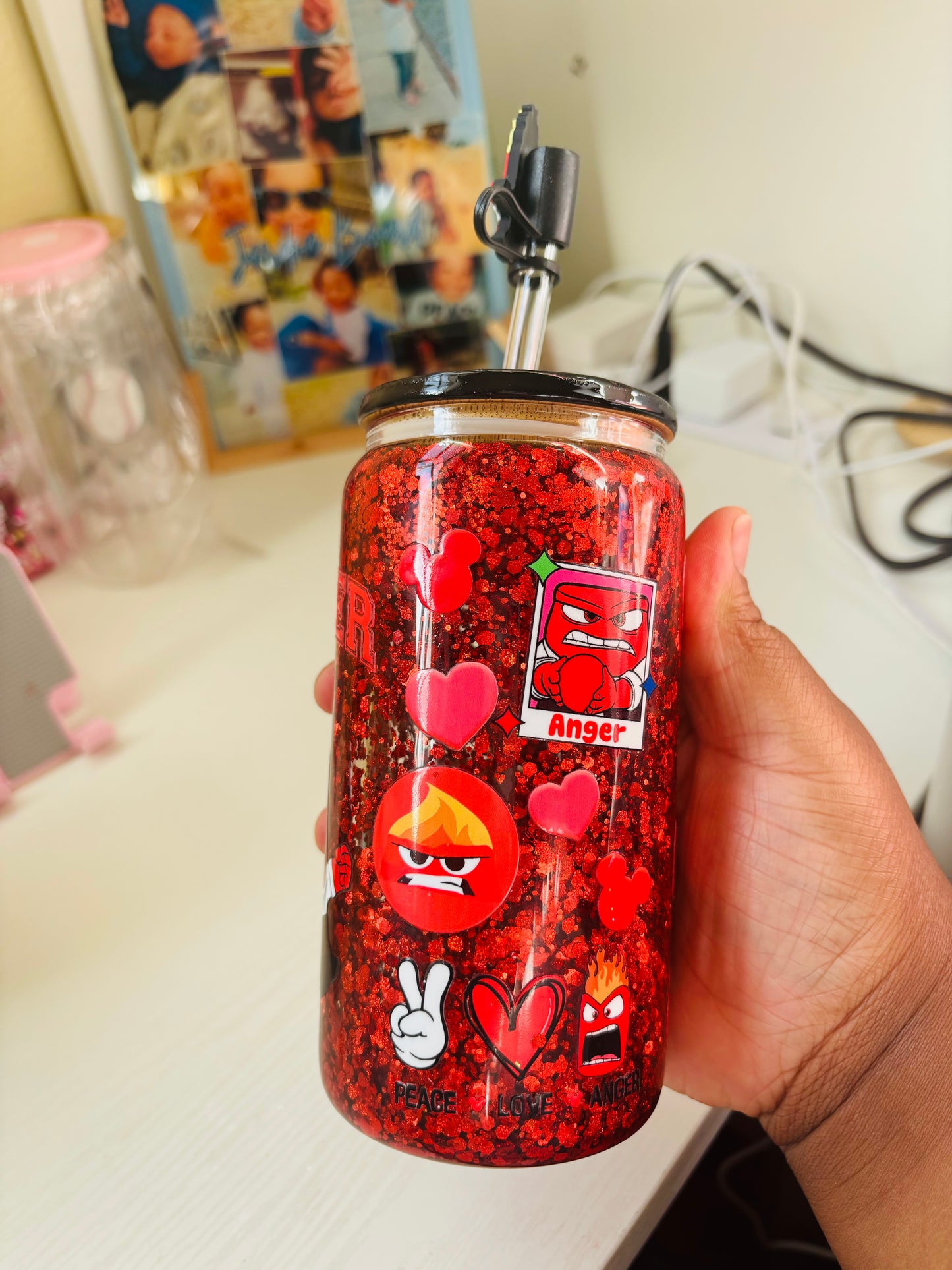 Anger snow globe cup