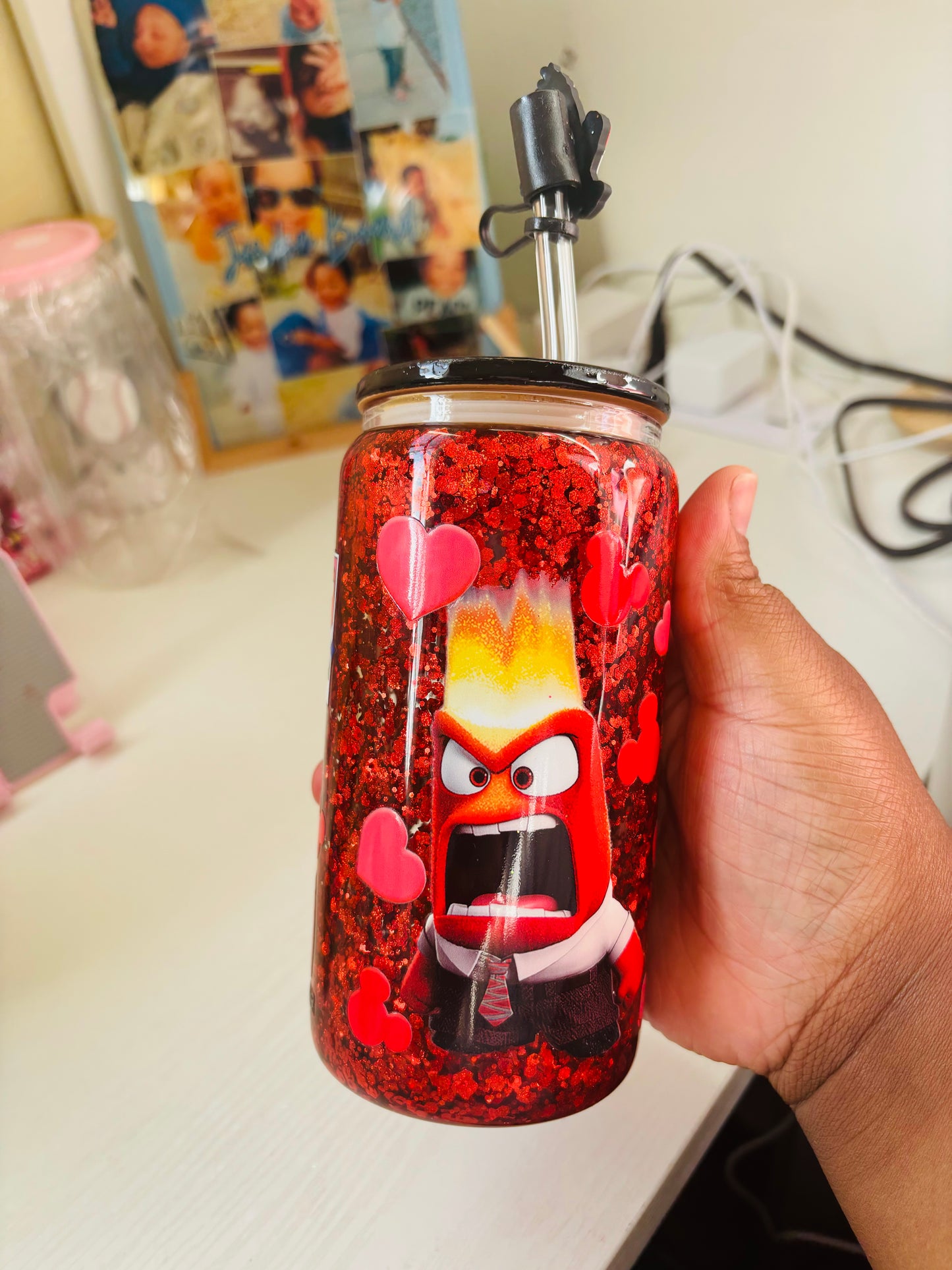 Anger snow globe cup