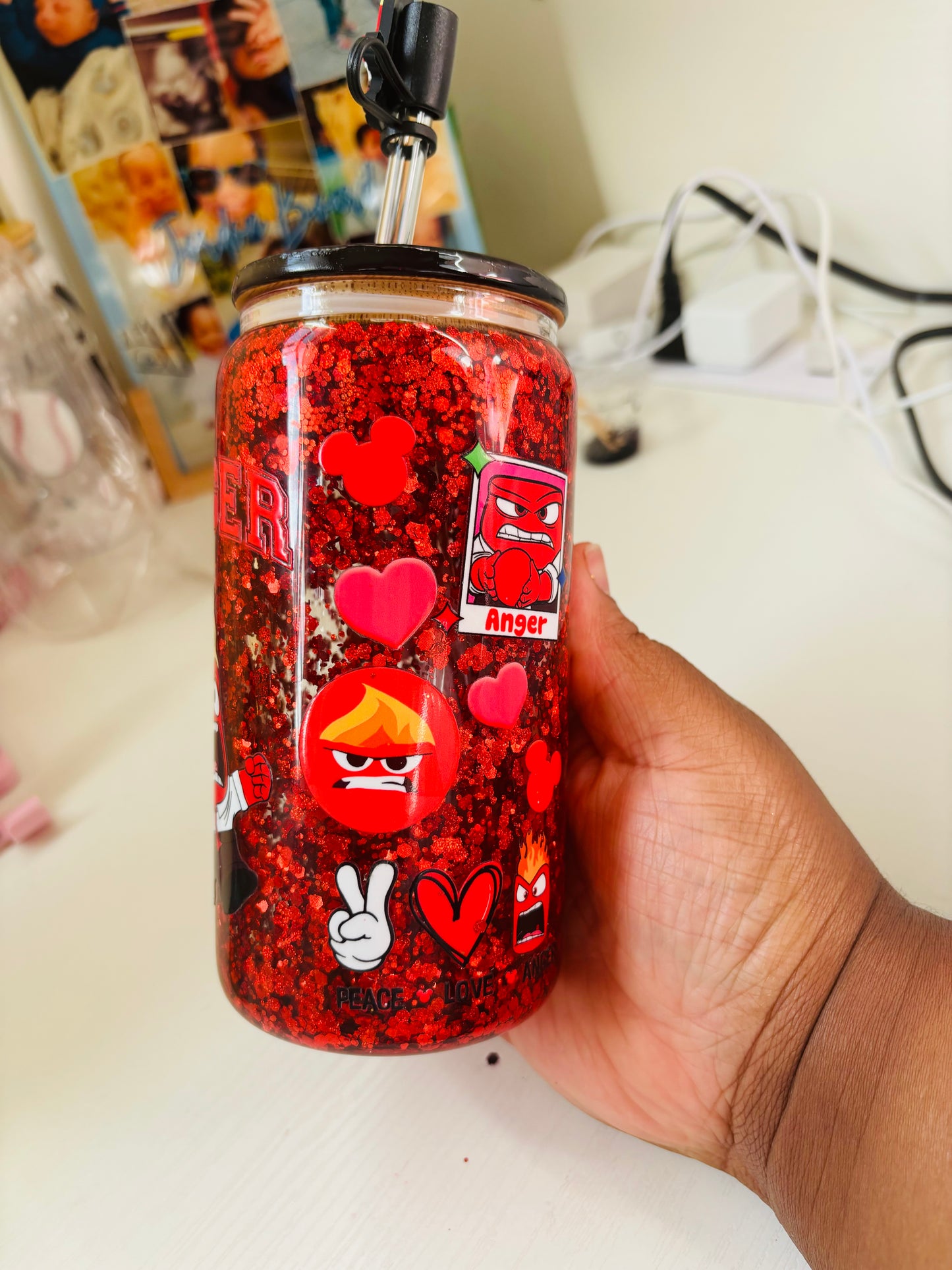 Anger snow globe cup