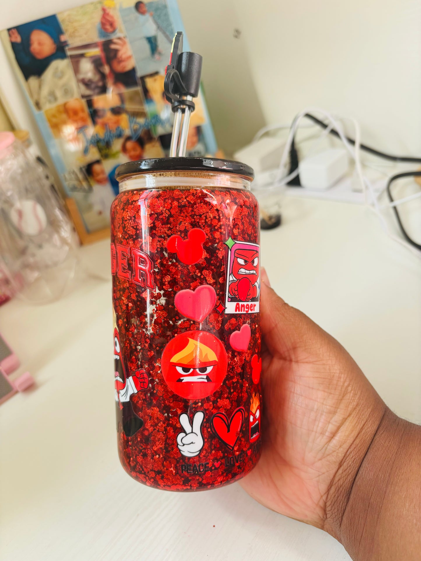 Anger snow globe cup