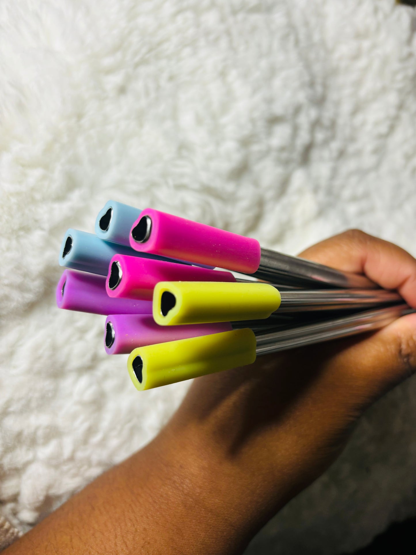 Heart straws 16oz cups