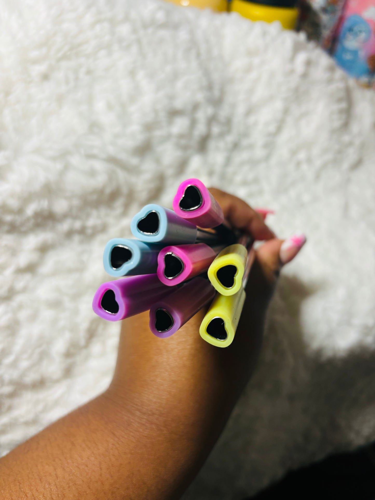 Heart straws 16oz cups