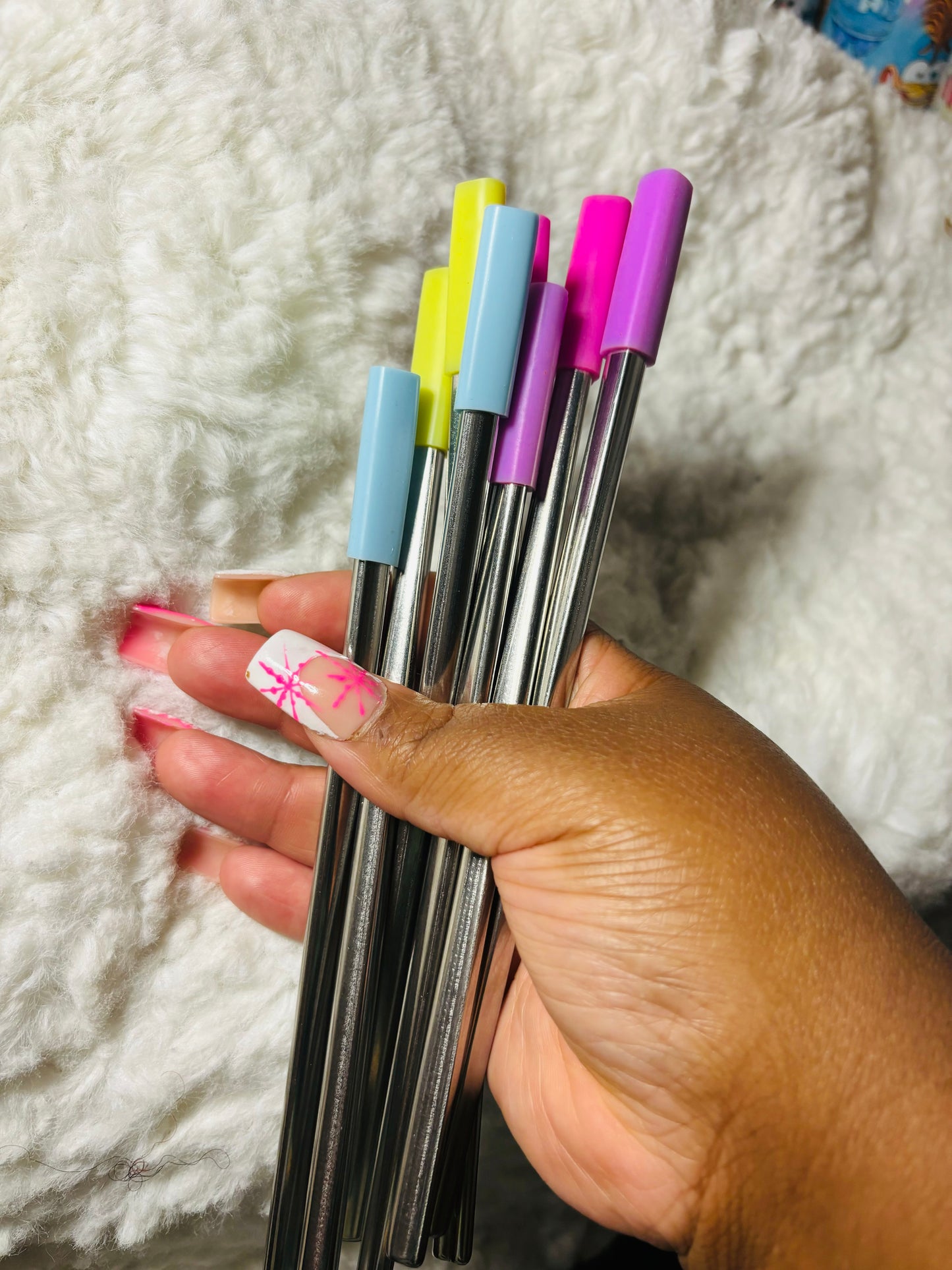 Heart straws 16oz cups