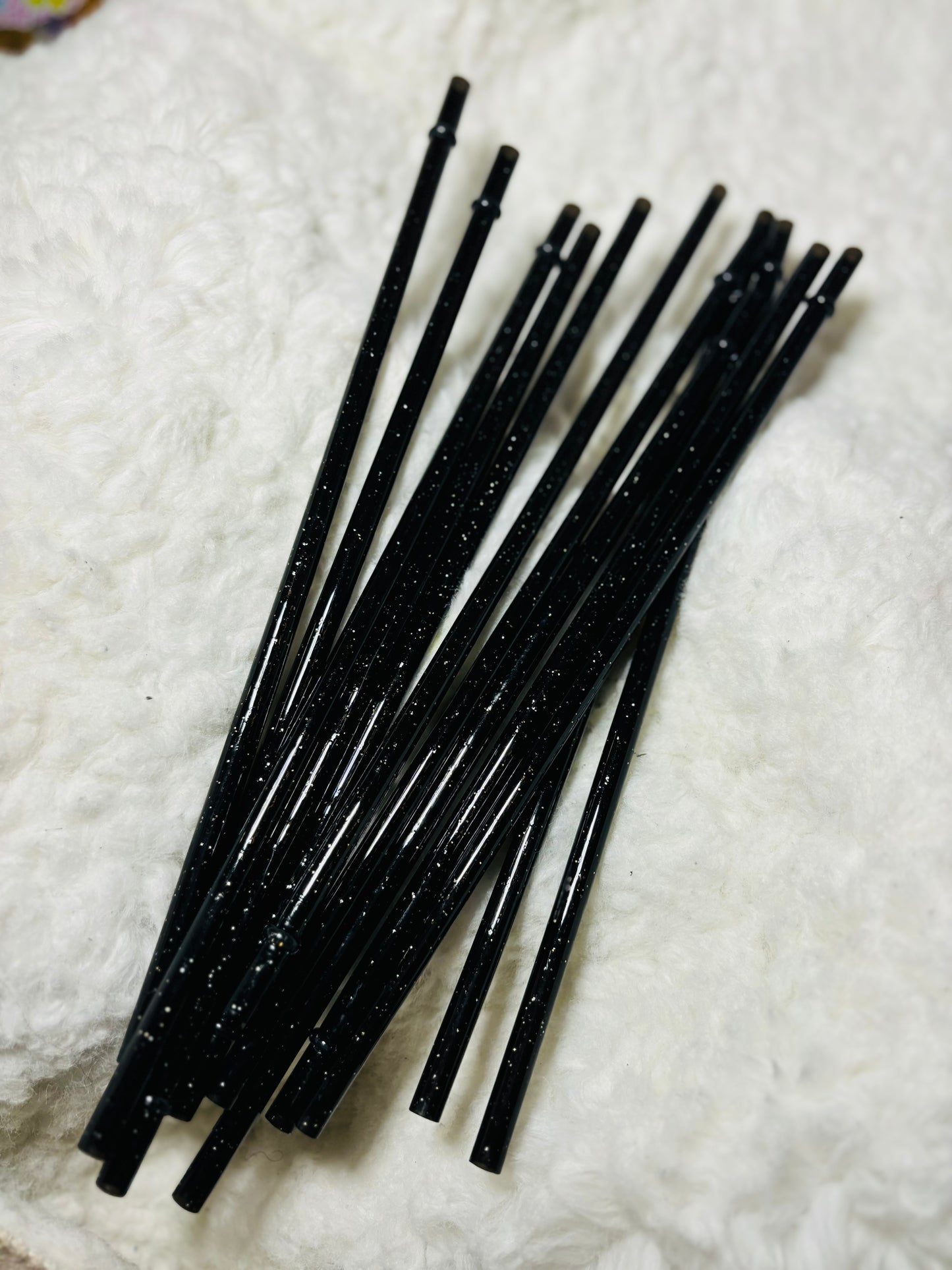 Black glitter straw 20oz tumblers