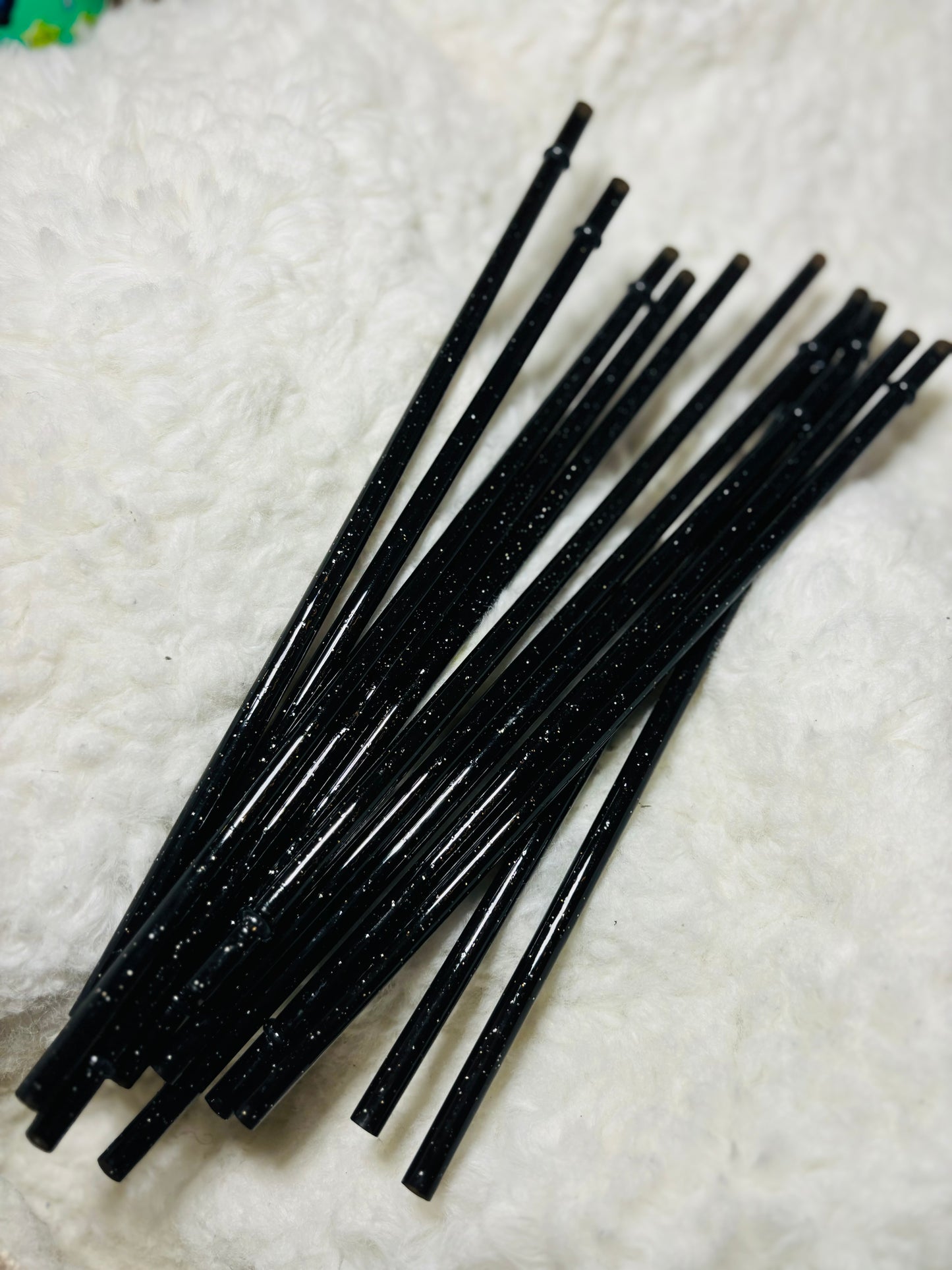 Black glitter straw 20oz tumblers