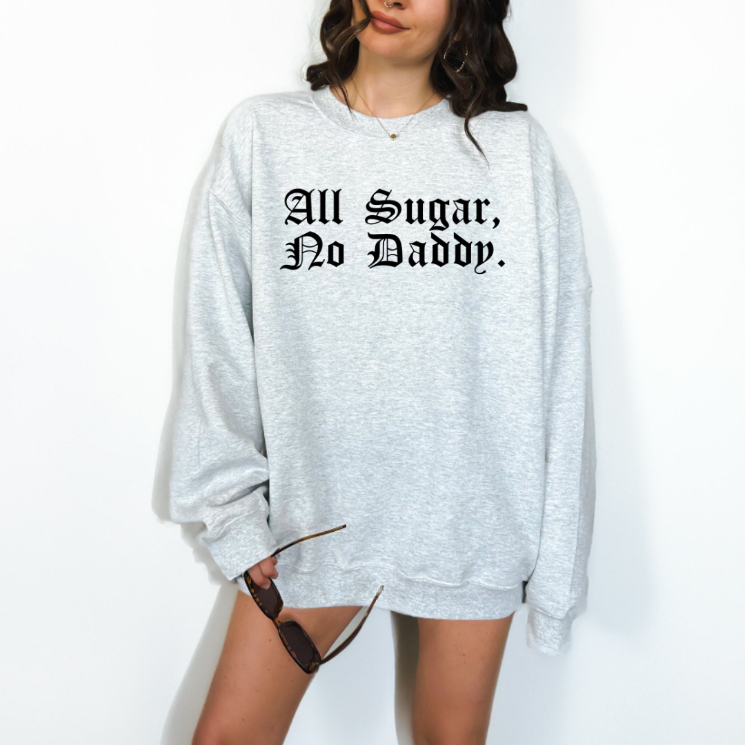 all daddy no sugar Unisex Heavy Blend™ Crewneck Sweatshirt