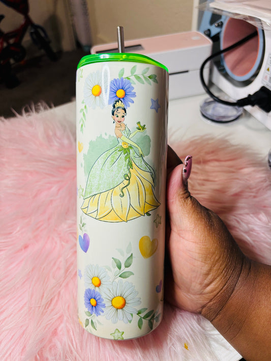 Princess t and flowers 20oz tumbler