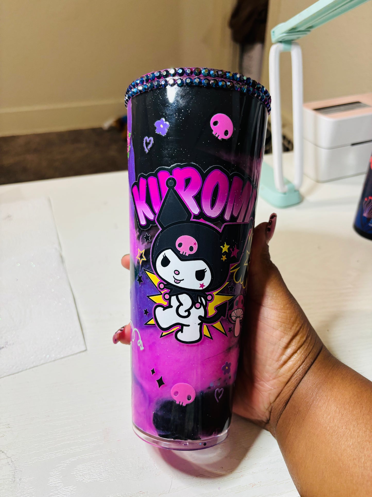 Kuromi snow globe 24oz tumbler