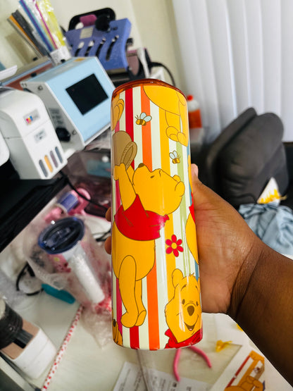 Stripped Pooh 20oz tumbler