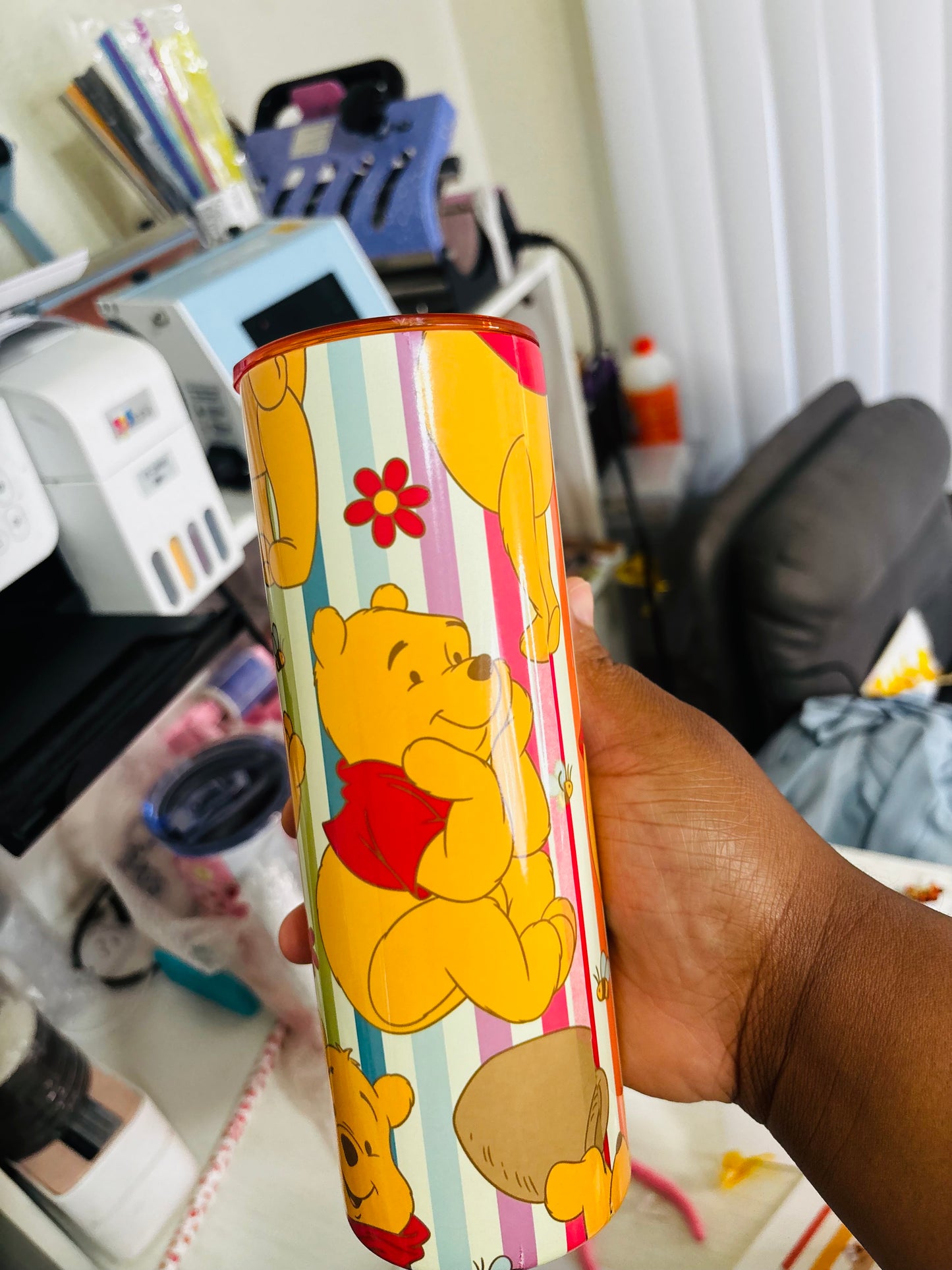 Stripped Pooh 20oz tumbler