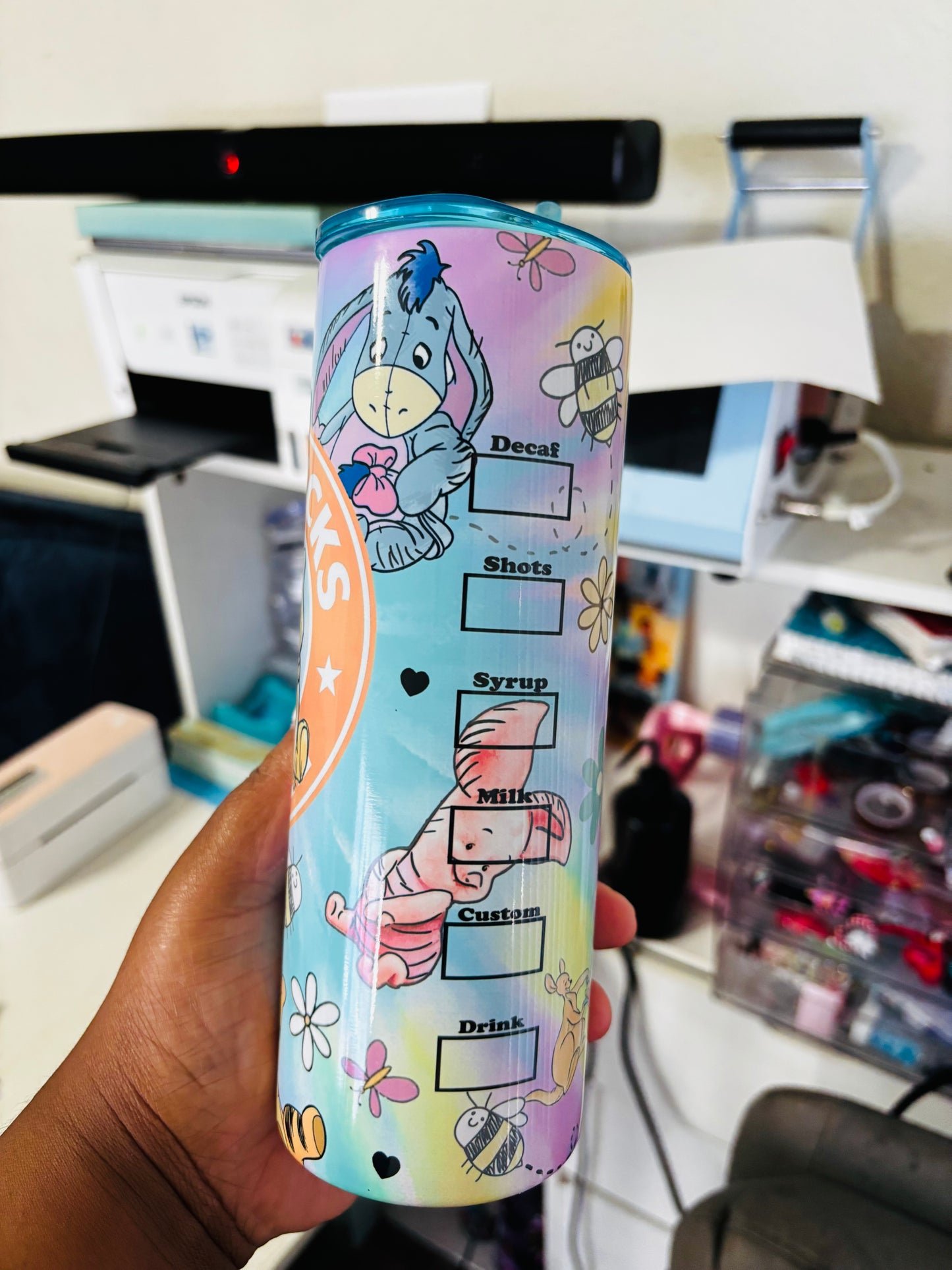 Colorful Pooh 20oz tumbler