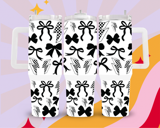 Black bows 40oz tumbler