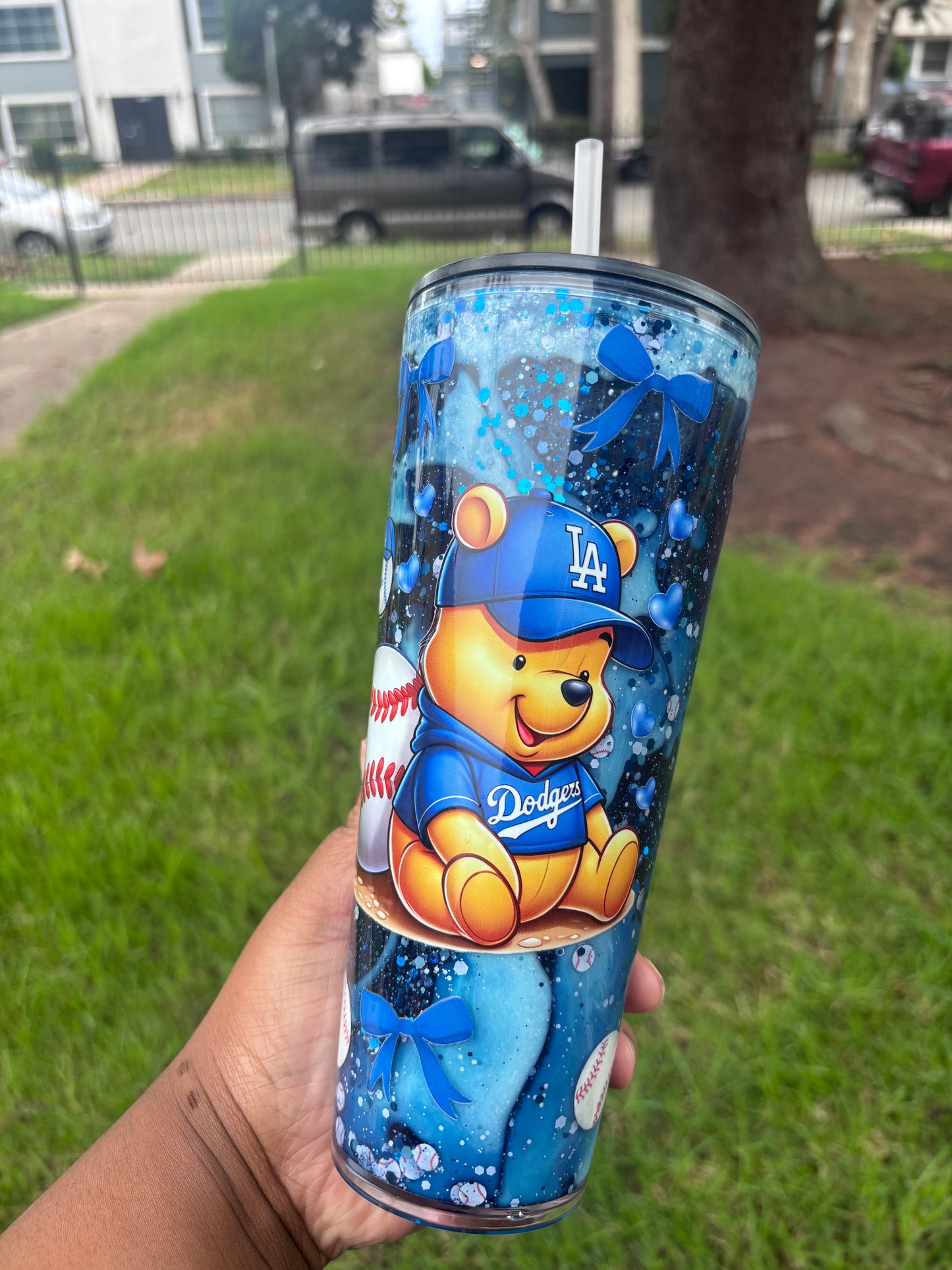 Dodgers Pooh dual drip tumbler