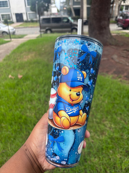 Dodgers Pooh dual drip tumbler