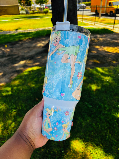 Blue tinkerbell 40oz tumbler