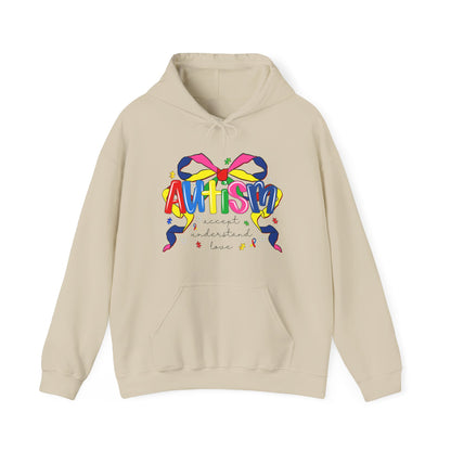 Autism Awareness Ribbon Hoodie — Colorful 'Autism' Support Sweatshirt